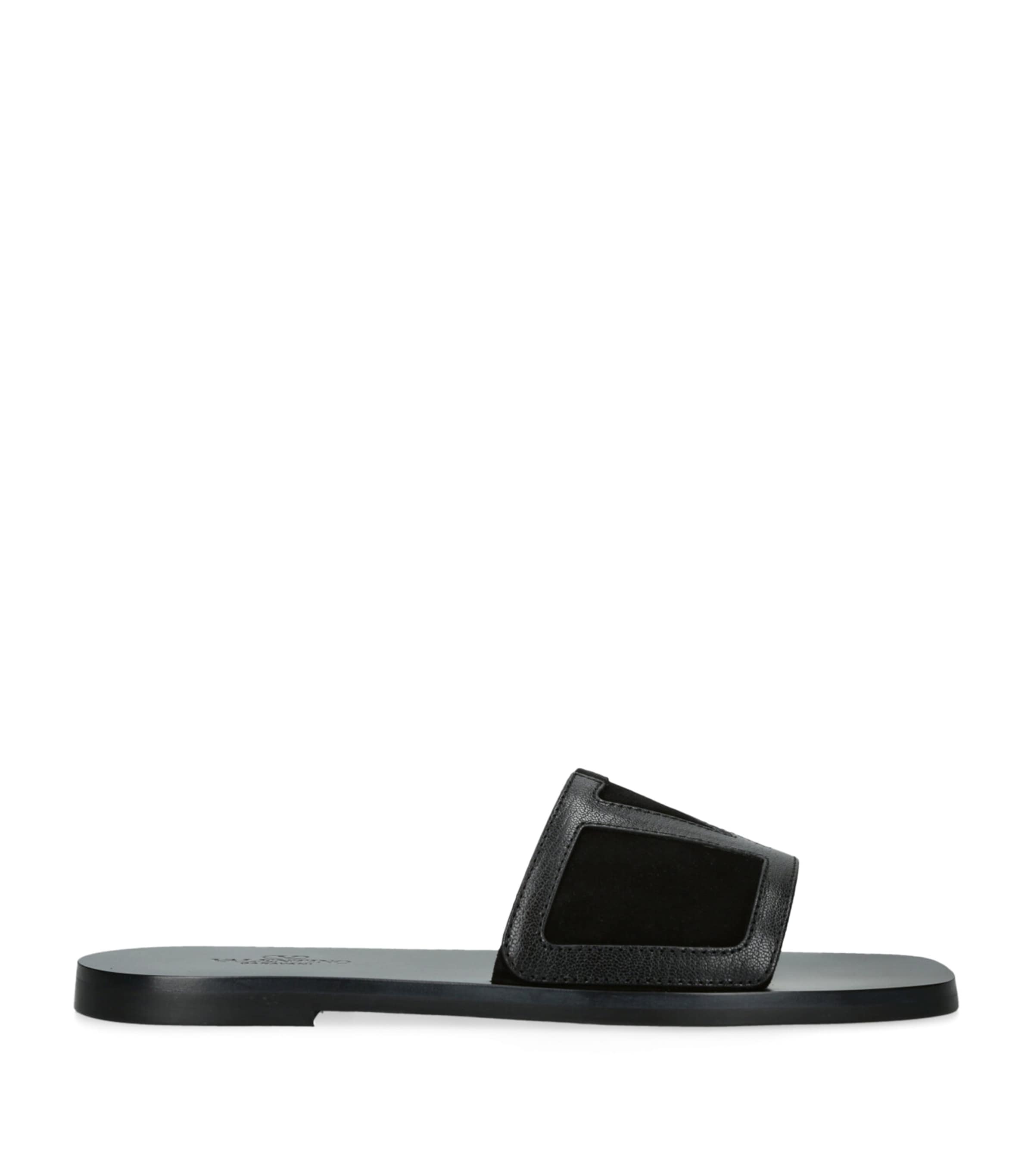 Valentino Viva Superstar Leather And Suede Slides