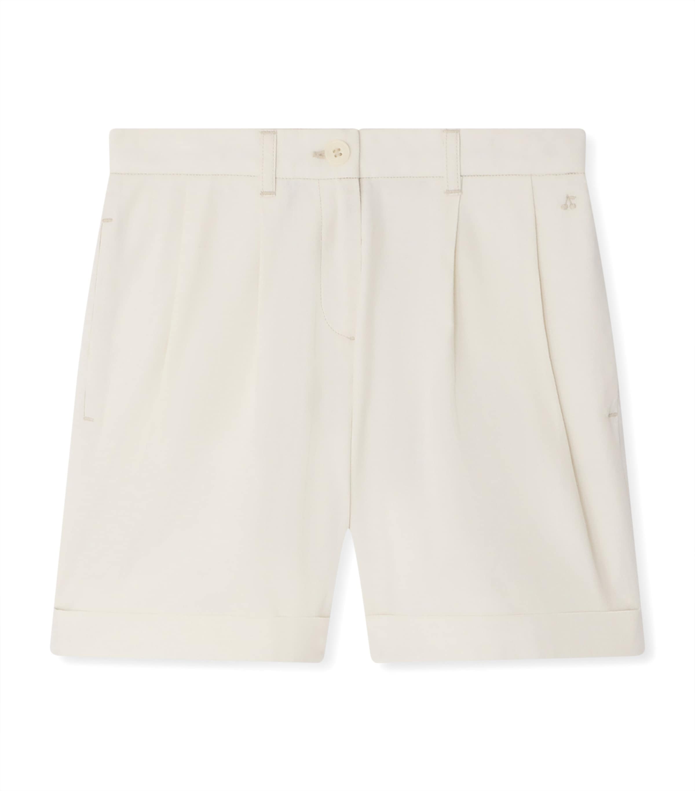 Bonpoint Cotton Lindsey Shorts (10-14 Years) Blanc Lait Image 1