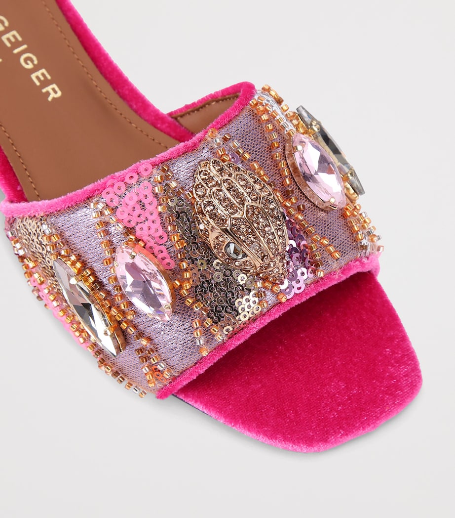 Sequin Kensington Flat Sandals PINK COMB Image 3