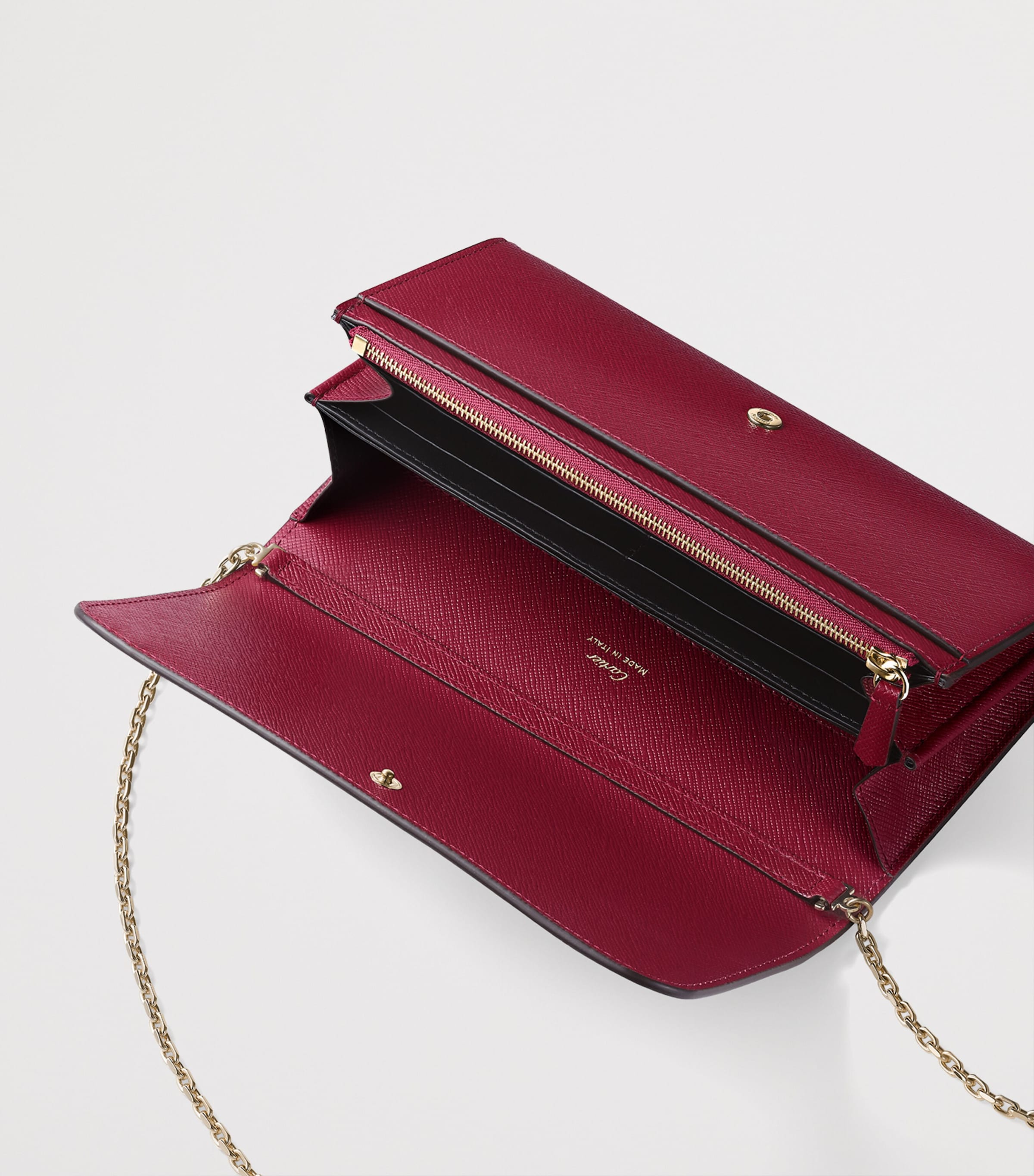Cartier Leather C de Cartier Chain Wallet Red Image 4