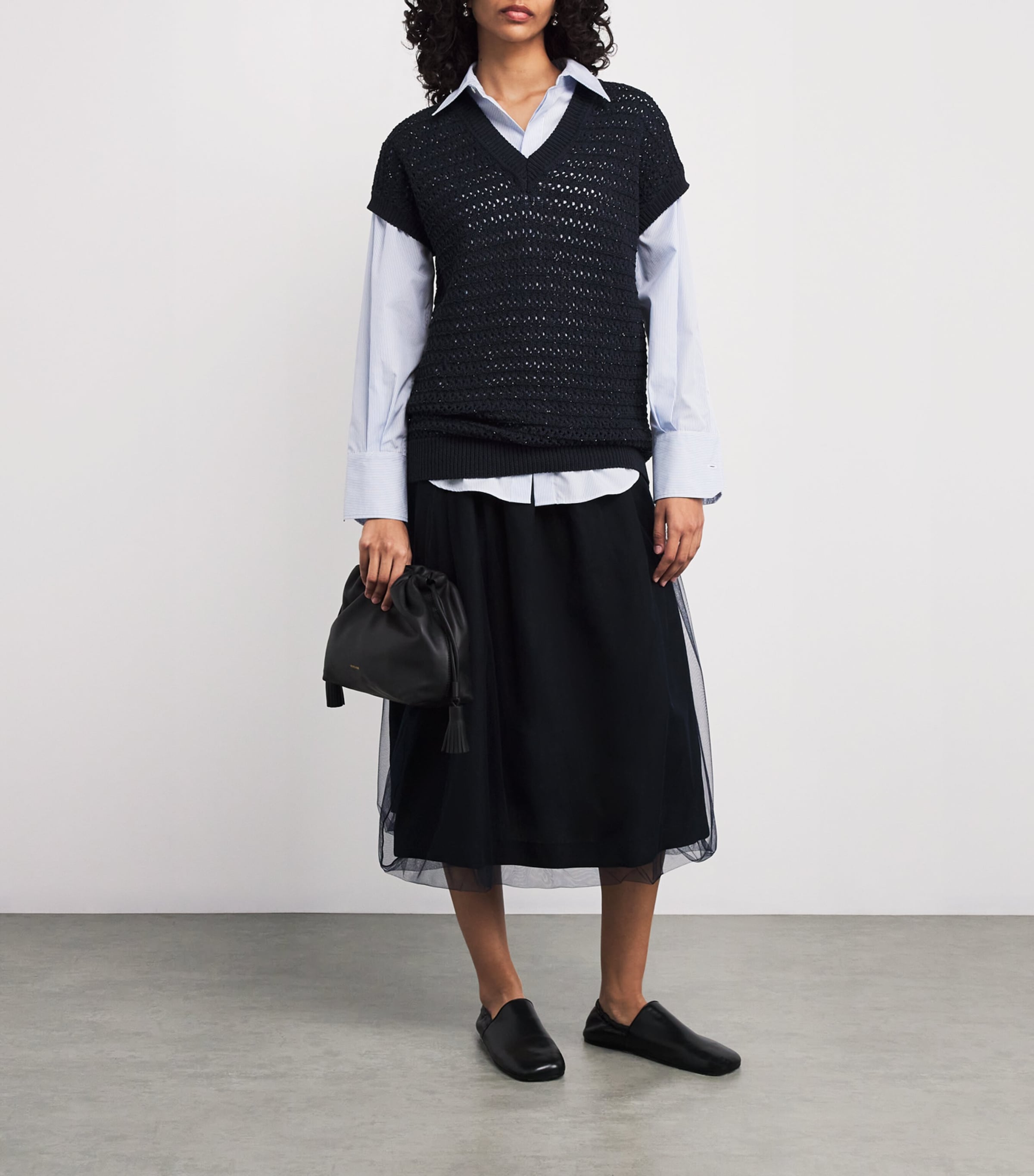 Fabiana Filippi Cotton-Blend Sequinned Sweater | Harrods US