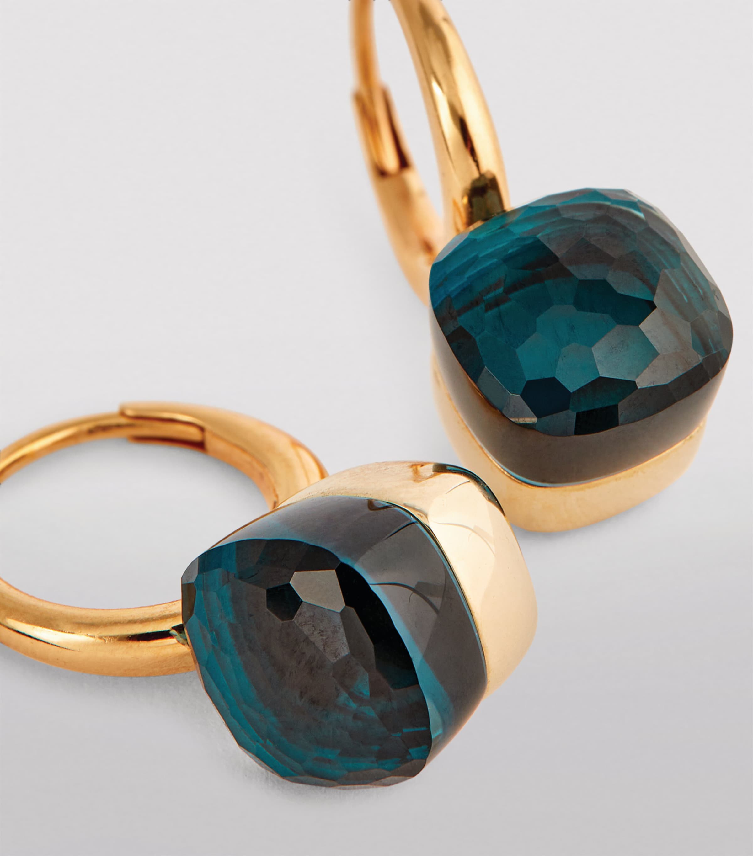 Rose Gold and Topaz Petit Nudo Drop Earrings 000TL Image 3