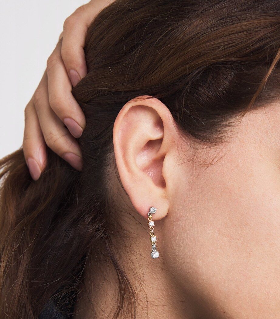 Spinelli Kilcollin Mixed Gold and Diamond Aysa Earrings Mixed Gold Image 2