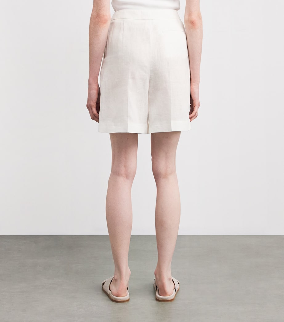 x Harrods Linen Bermuda Shorts BIANCO Image 4