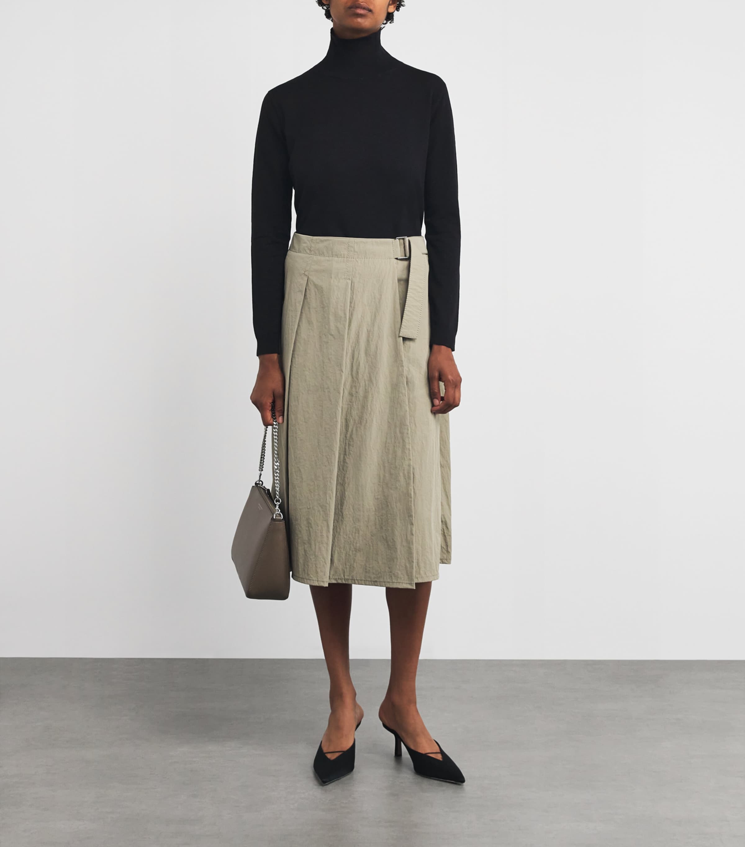 Silk-Wool-Blend Rollneck Sweater BLACK Image 2