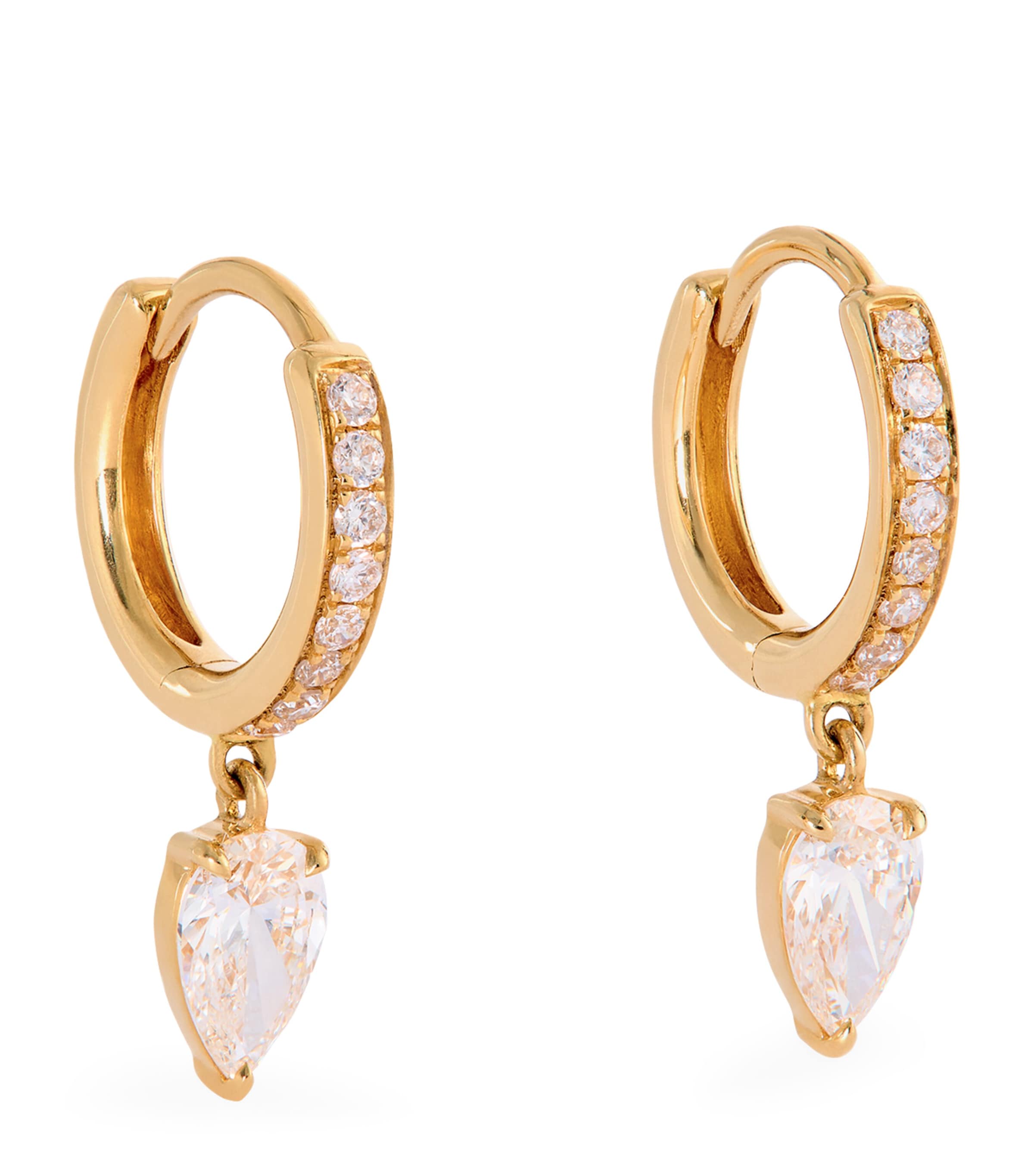 Eva Fehren Yellow Gold And Diamond Boa Hoop Earrings In Gold