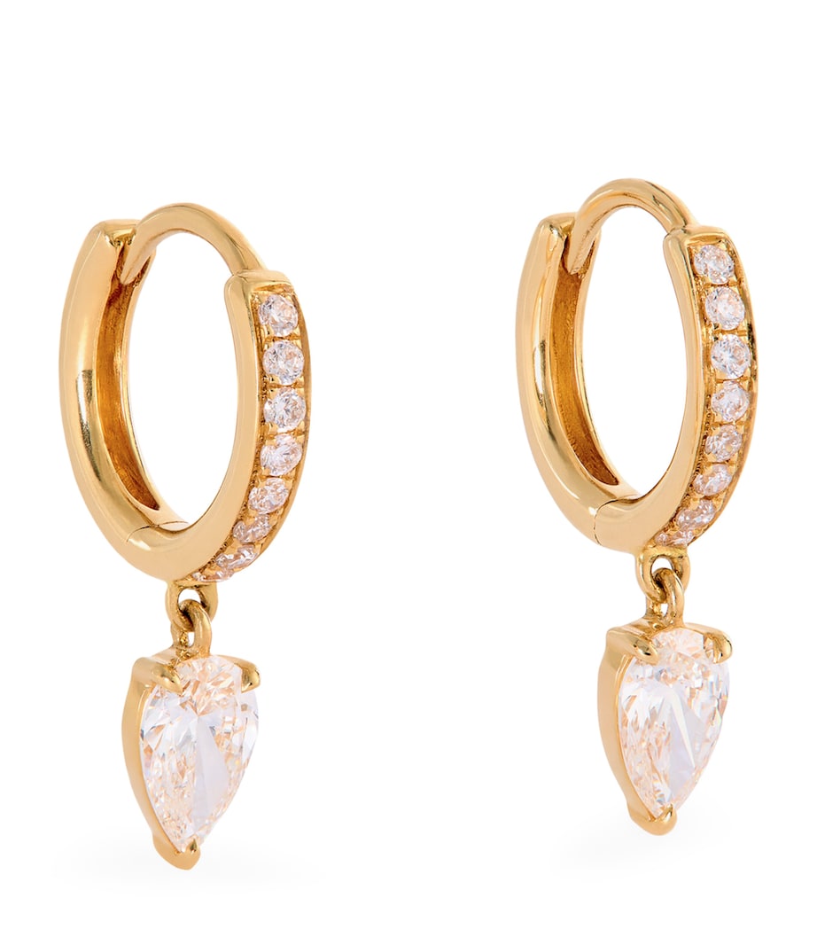 Eva Fehren Yellow Gold and Diamond Boa Hoop Earrings Yellow Gold Image 1