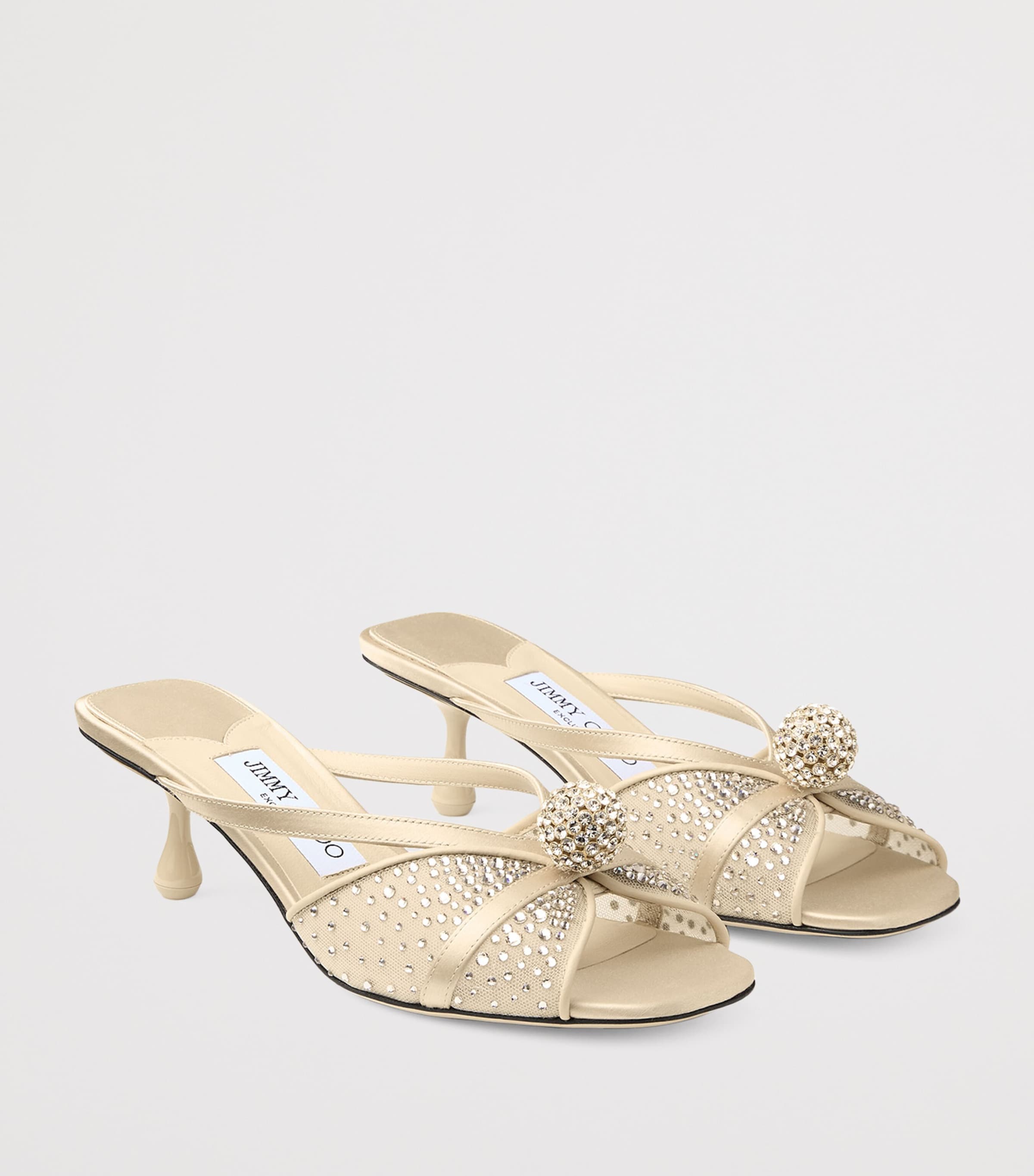 Siva 50 Heeled Mules LIGHT SOFT GOLD/LIGH Image 2