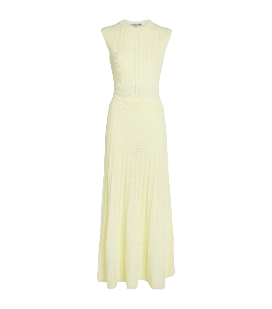 Edeline Lee Womens Knitted Sleeveless Maxi Dress Lem/lemon Image 1