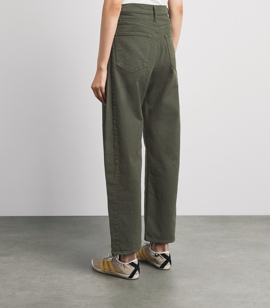 MOTHER Womens The Half-Pipe Wide-Leg Jeans Forest Night Image 5