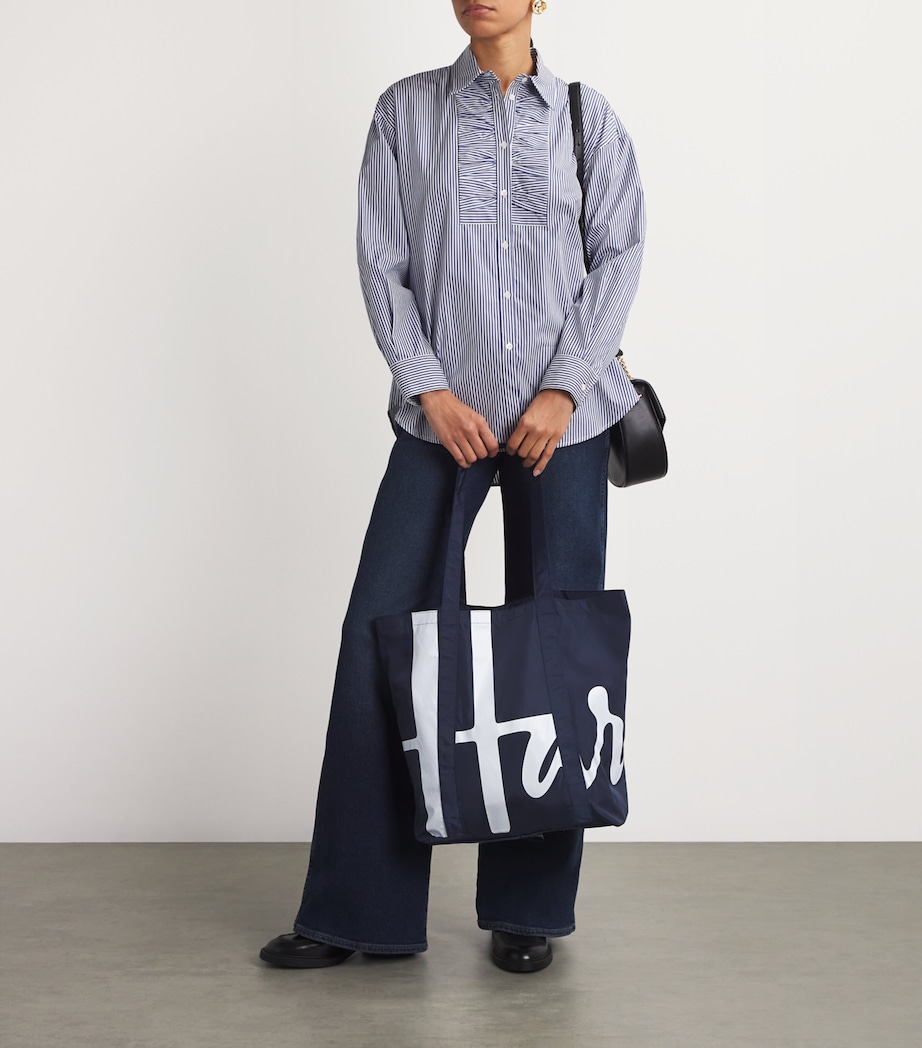 Logo Pocket Shopper Bag NAVY Image 2