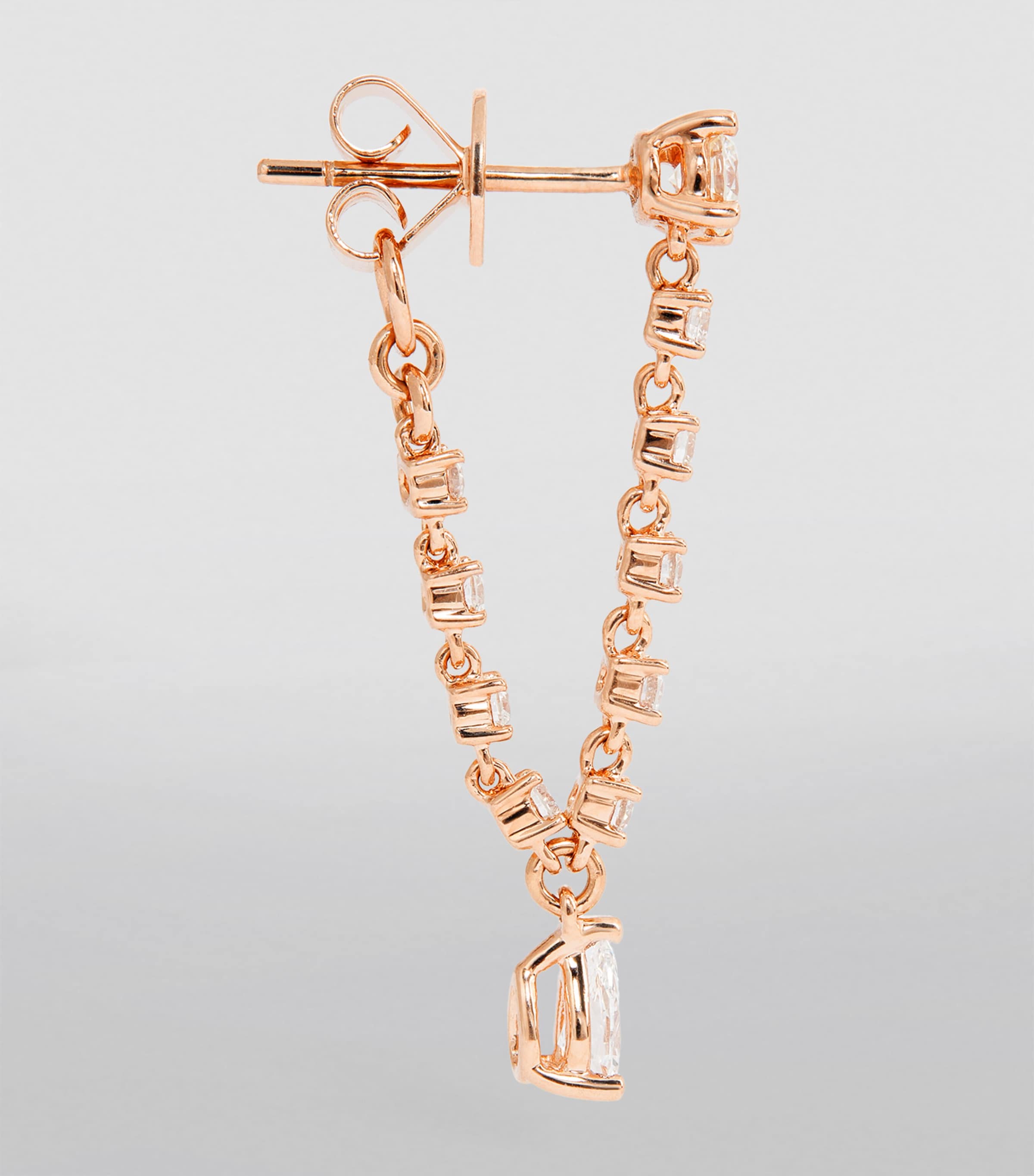 Anita Ko Rose Gold and Diamond Olivia Loop Earring Rose Gold Image 3