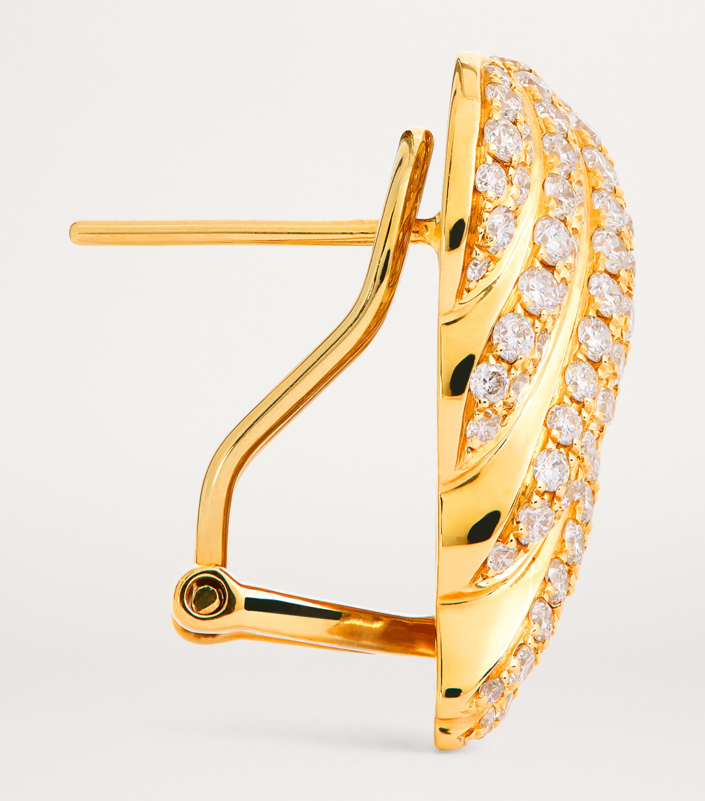 Anita Ko Yellow Gold and Diamond Croissant Earrings Yellow Gold Image 3