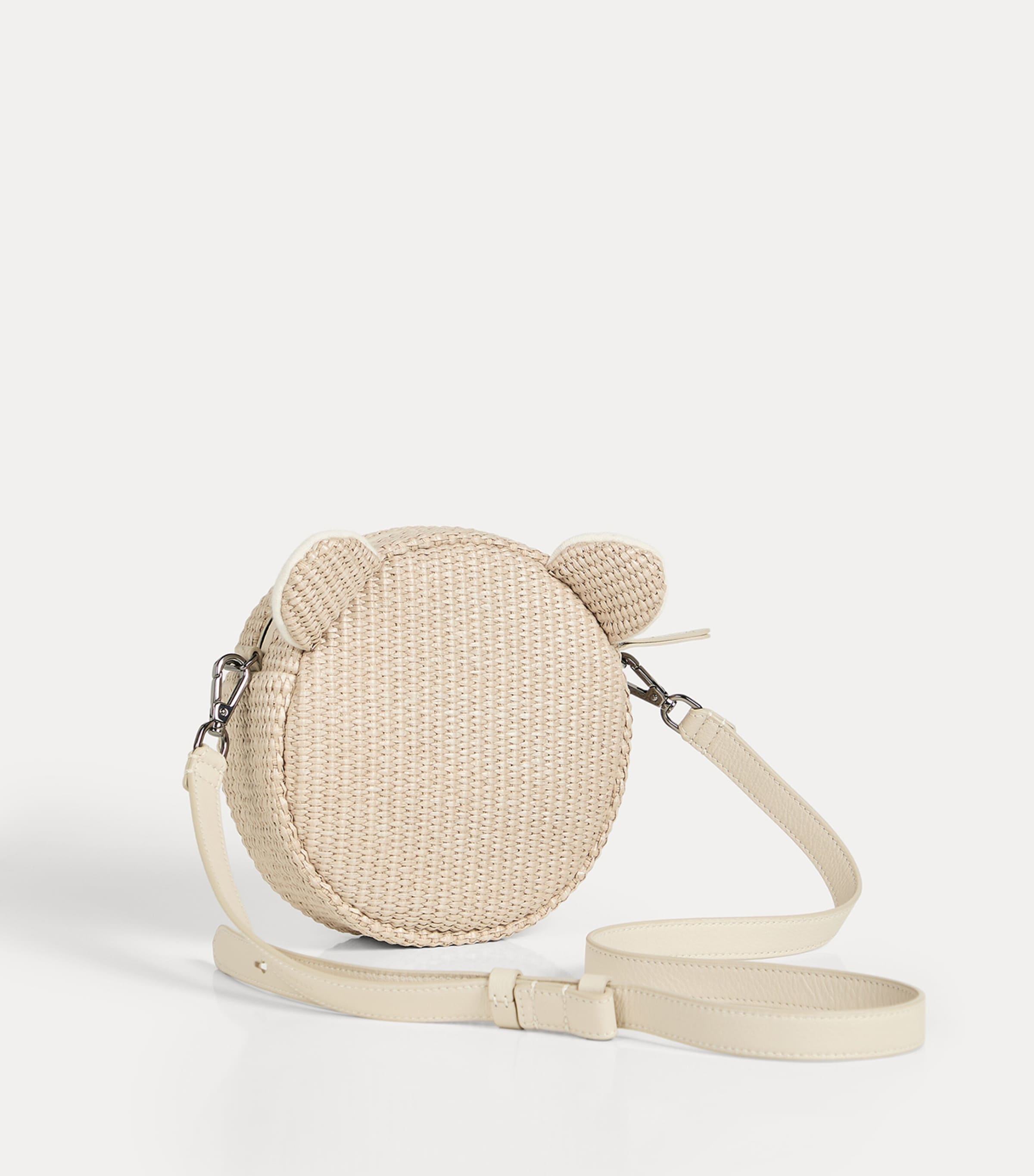 Brunello Cucinelli Kids Raffia Bear Cross-Body Bag Image 4
