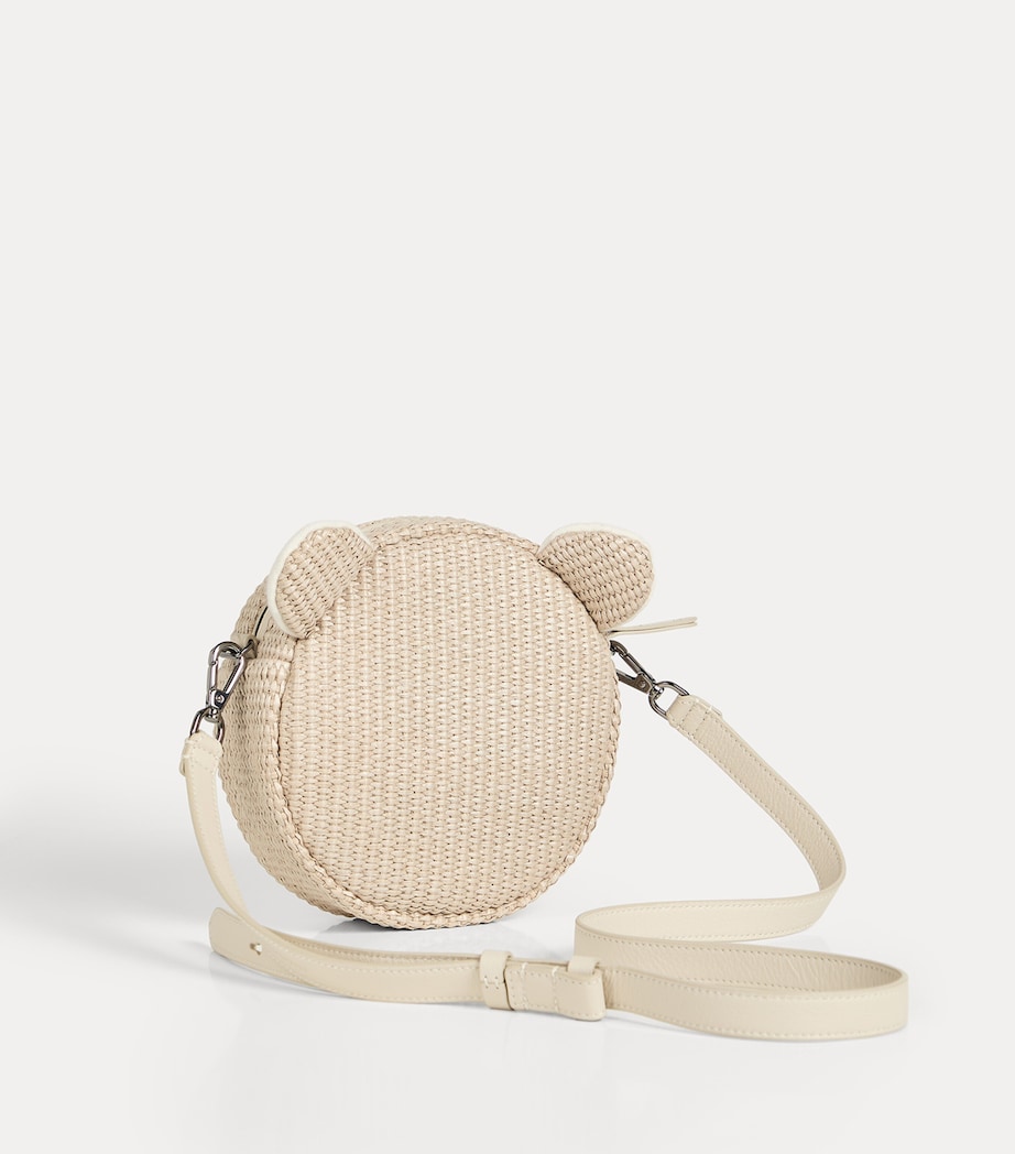 Brunello Cucinelli Kids Raffia Bear Cross-Body Bag Image 4