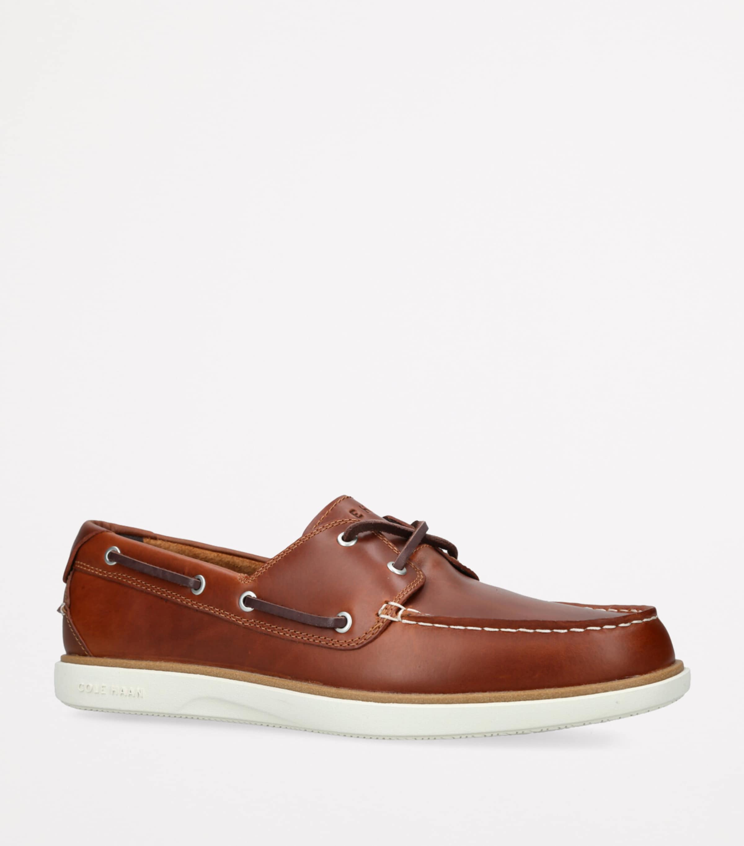 Cole Haan Leather GrandPrø Windward Boat Shoes Tan Image 3