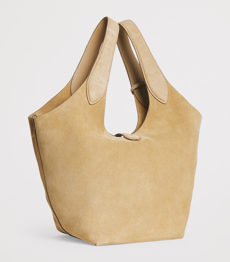 Medium Leather Polo Play Tote Bag CASHEW Image 3