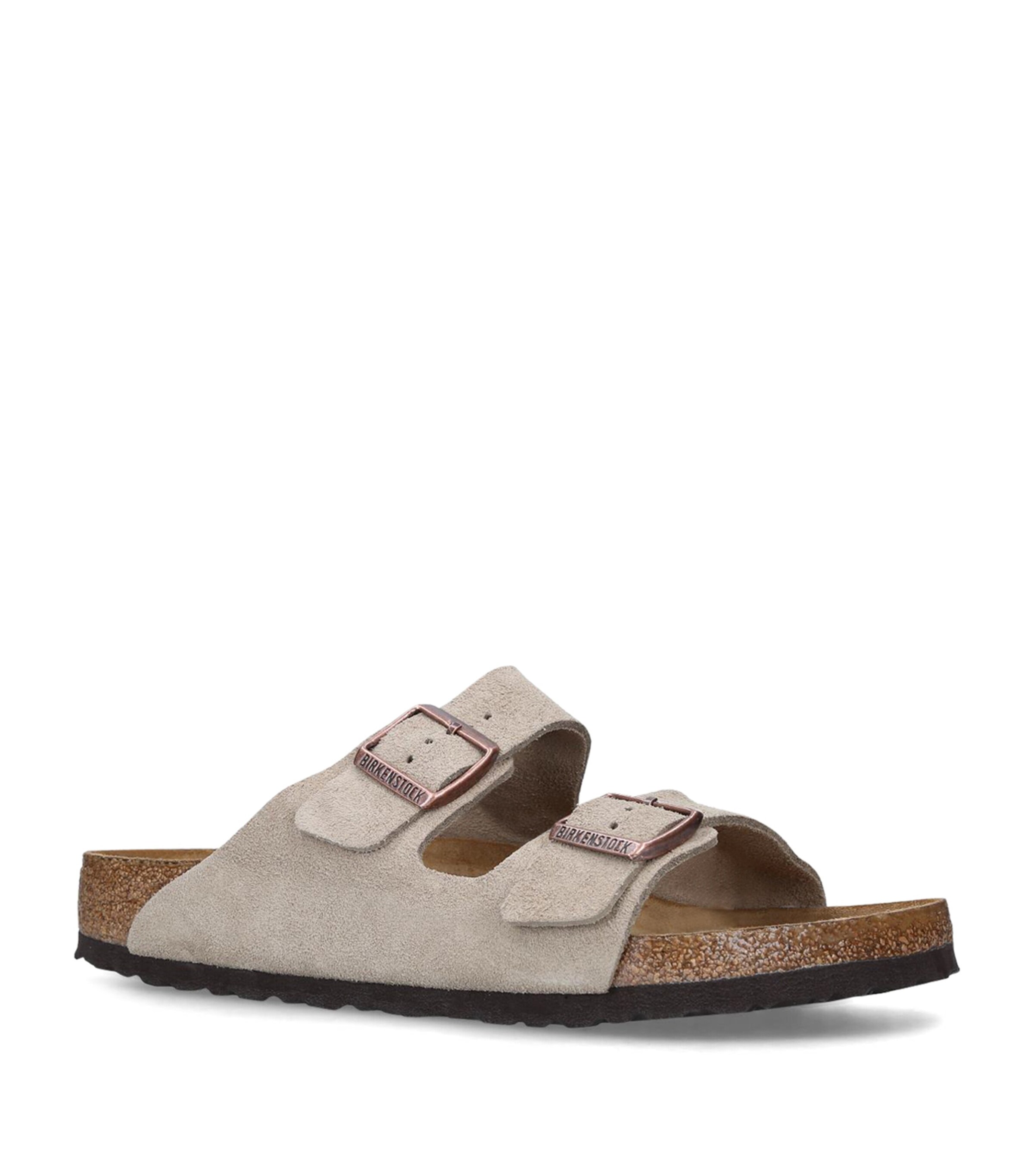 Birkenstock Suede Sandal With Double Buckle Closure In Brown