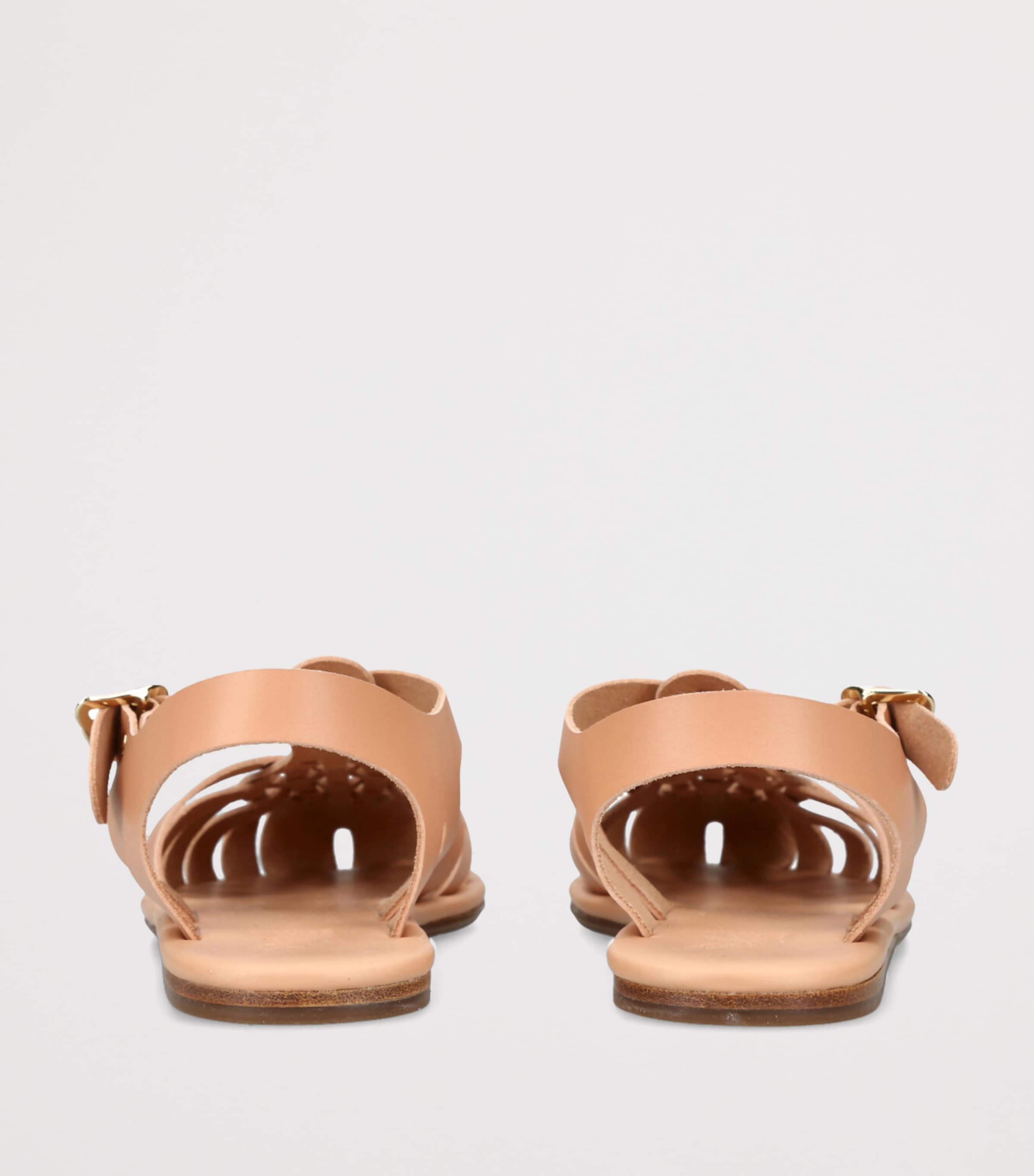 Ancient Greek Sandals Leather Karina Fisherman Sandals Beige Image 3
