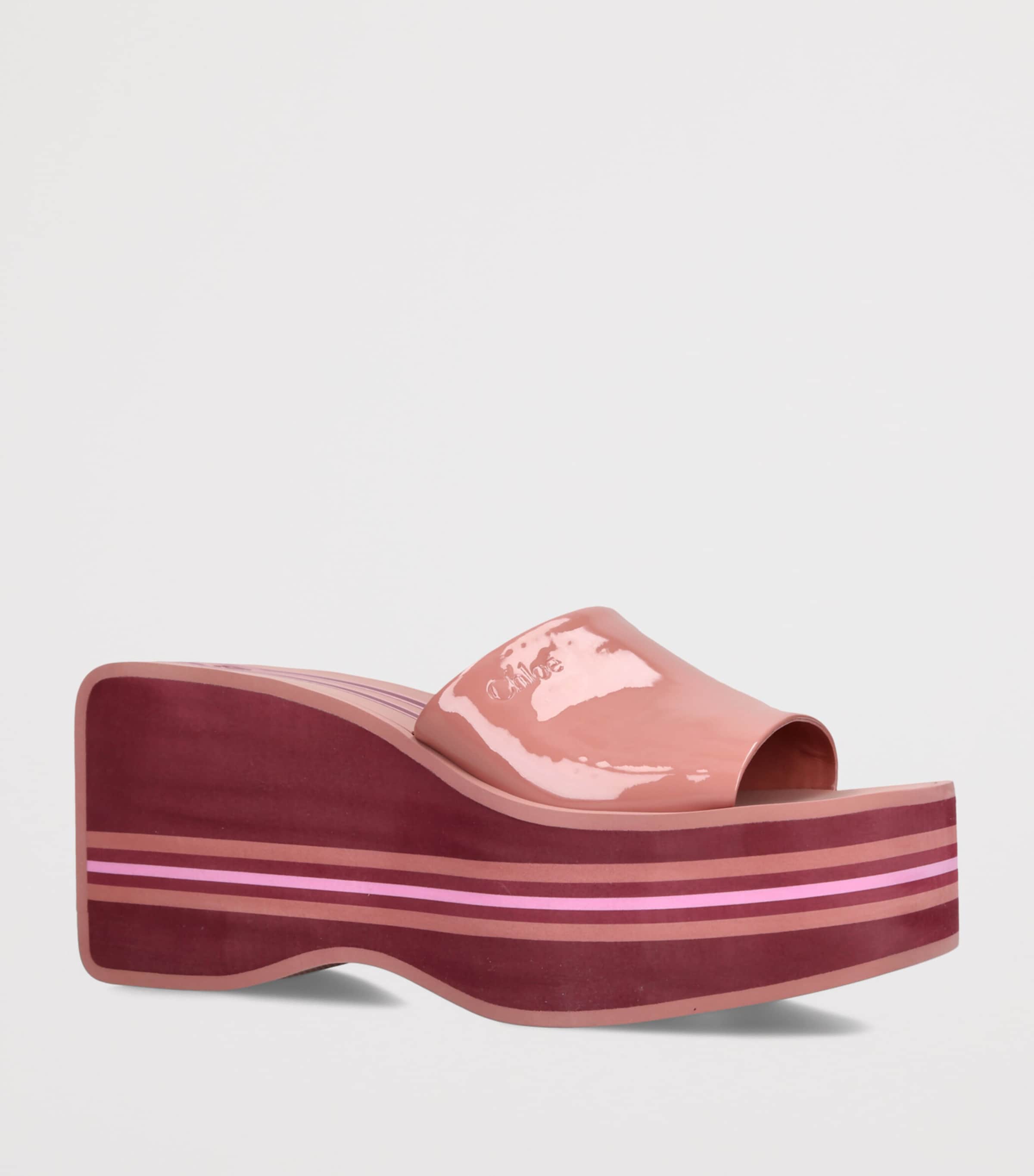 Chloé Swimming Cool Wedge Sandals 90 Pink Image 2