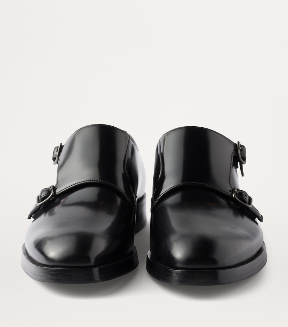 Prada Leather Double Monk Shoes Image 5