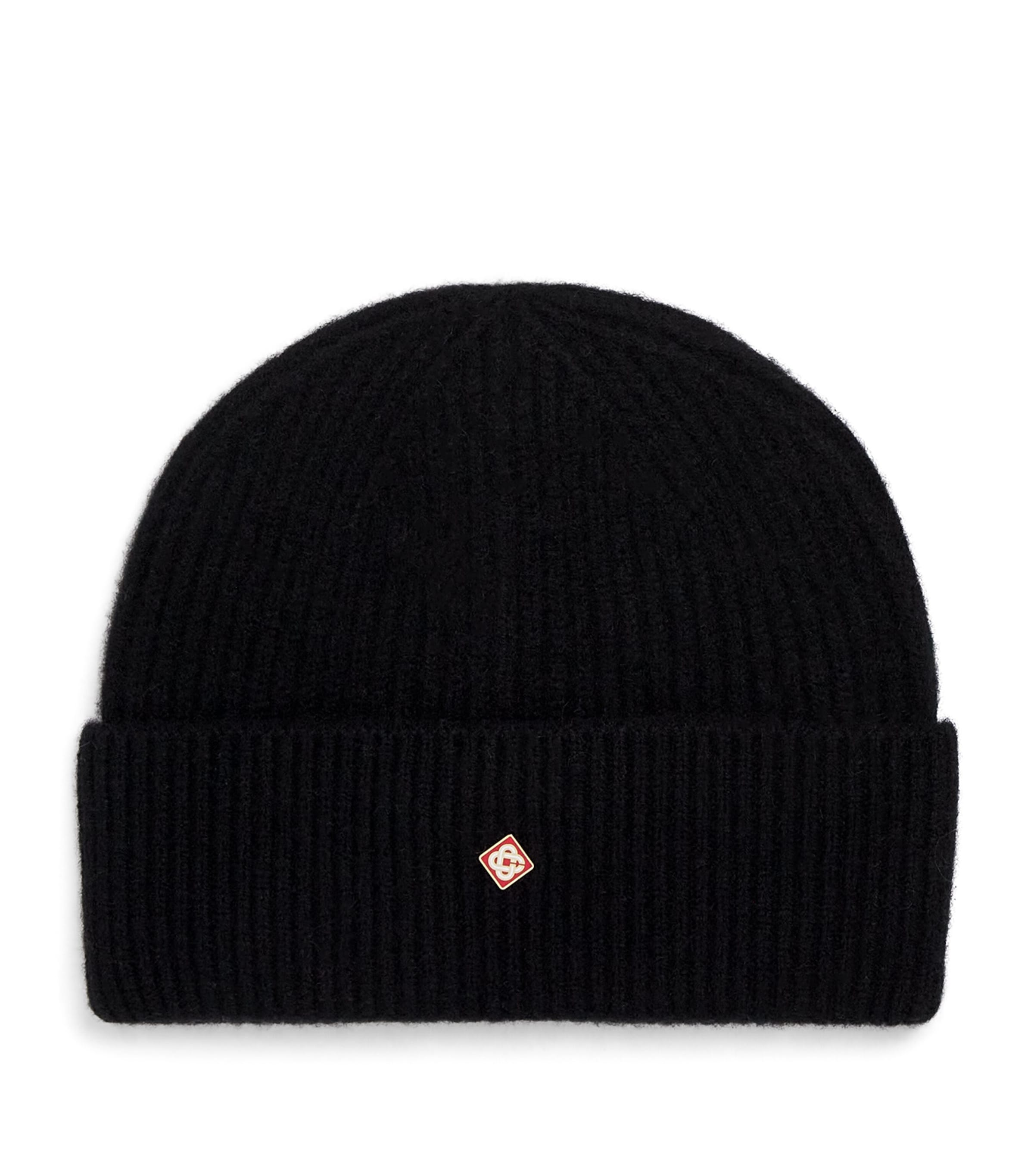Wool Ribbed Beanie BLACK Image 1