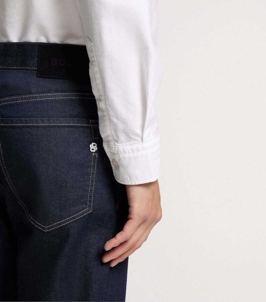 BOSS Mens Stretch-Denim Straight Jeans Image 6
