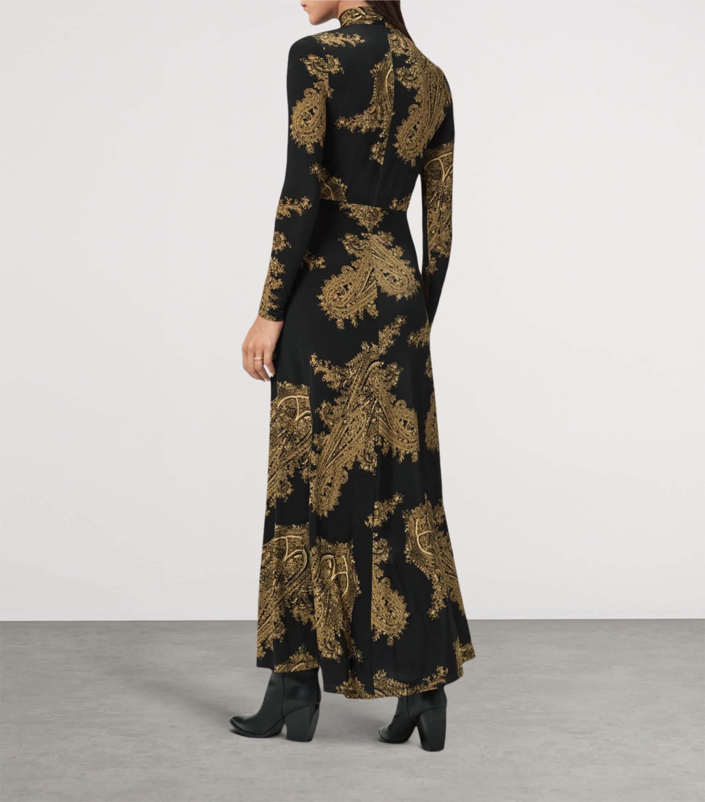 AllSaints Black Mina Maxi Dress | Harrods UK AllSaints Black Mina Maxi Dress | Harrods UK