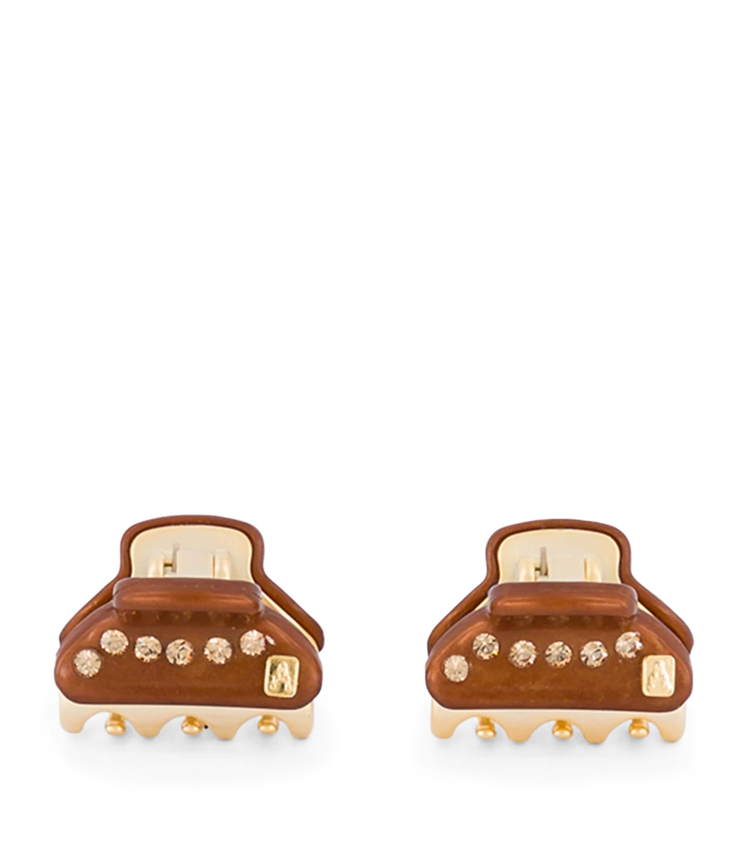 Alexandre De Paris Gold-plated Mini Claw Hair Clips