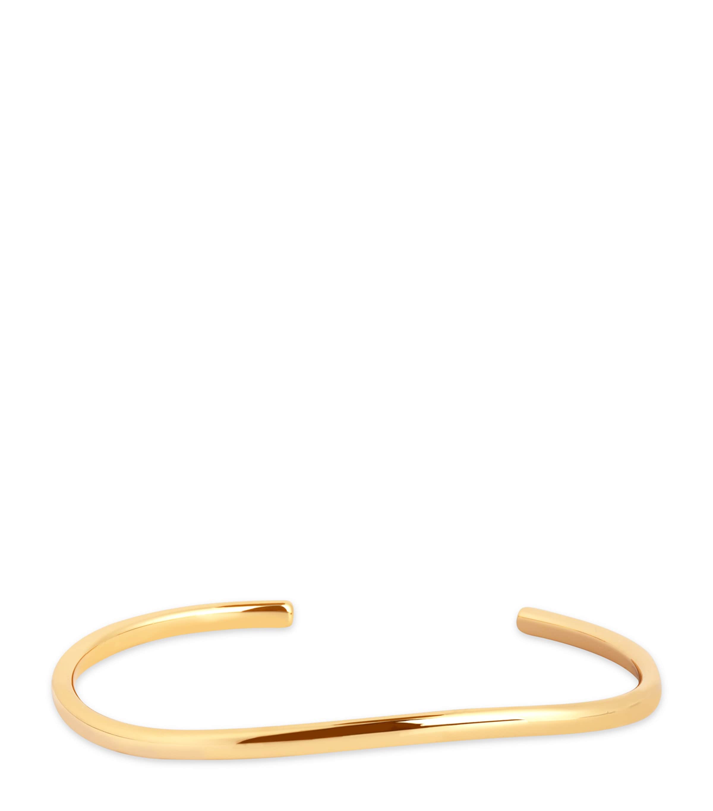 Astrid & Miyu Gold-plated Silver Infinite Cuff Bracelet In Gold