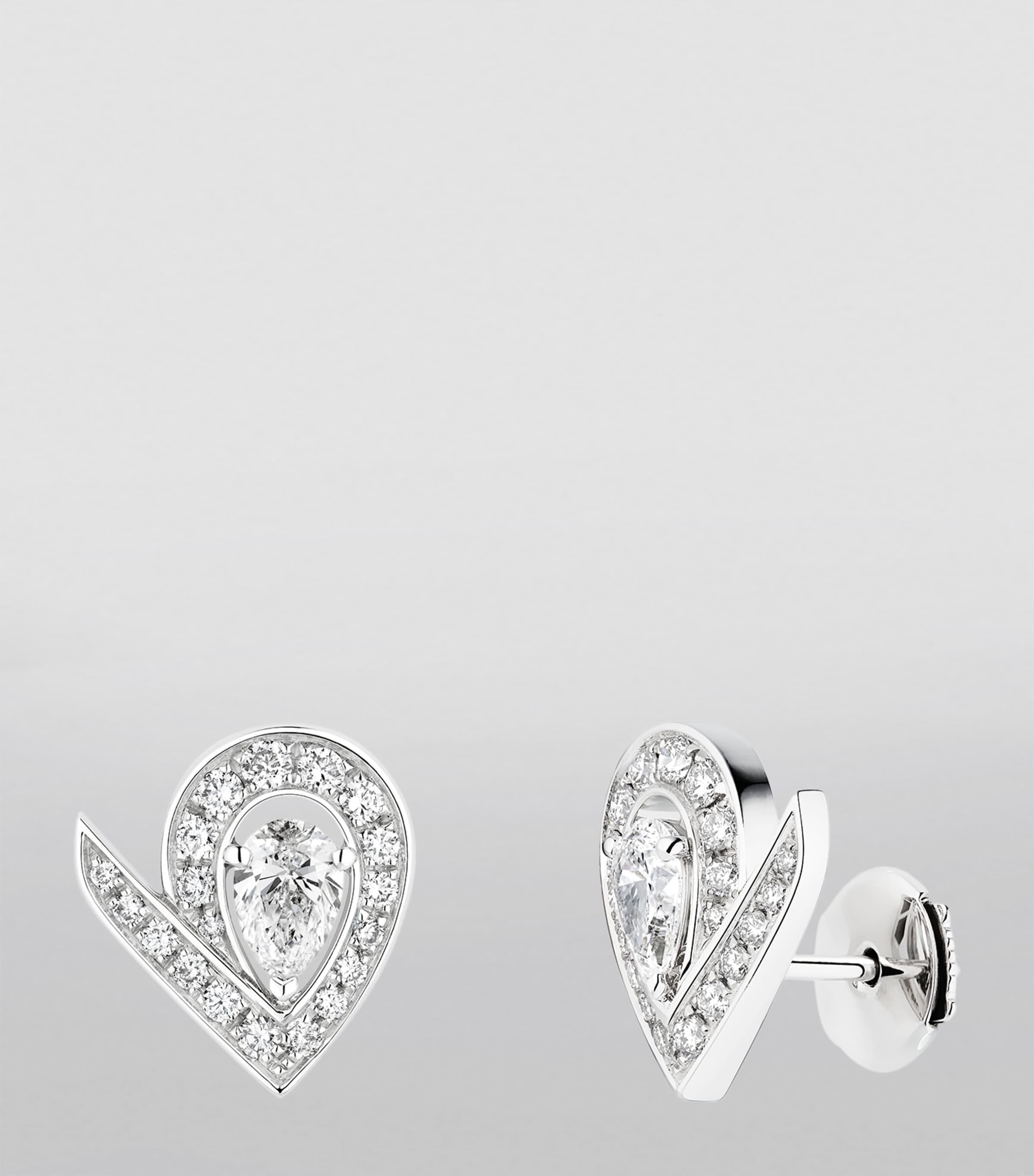 White Gold and Diamond Joséphine Aigrette Stud Earrings WHITE GOLD Image 2