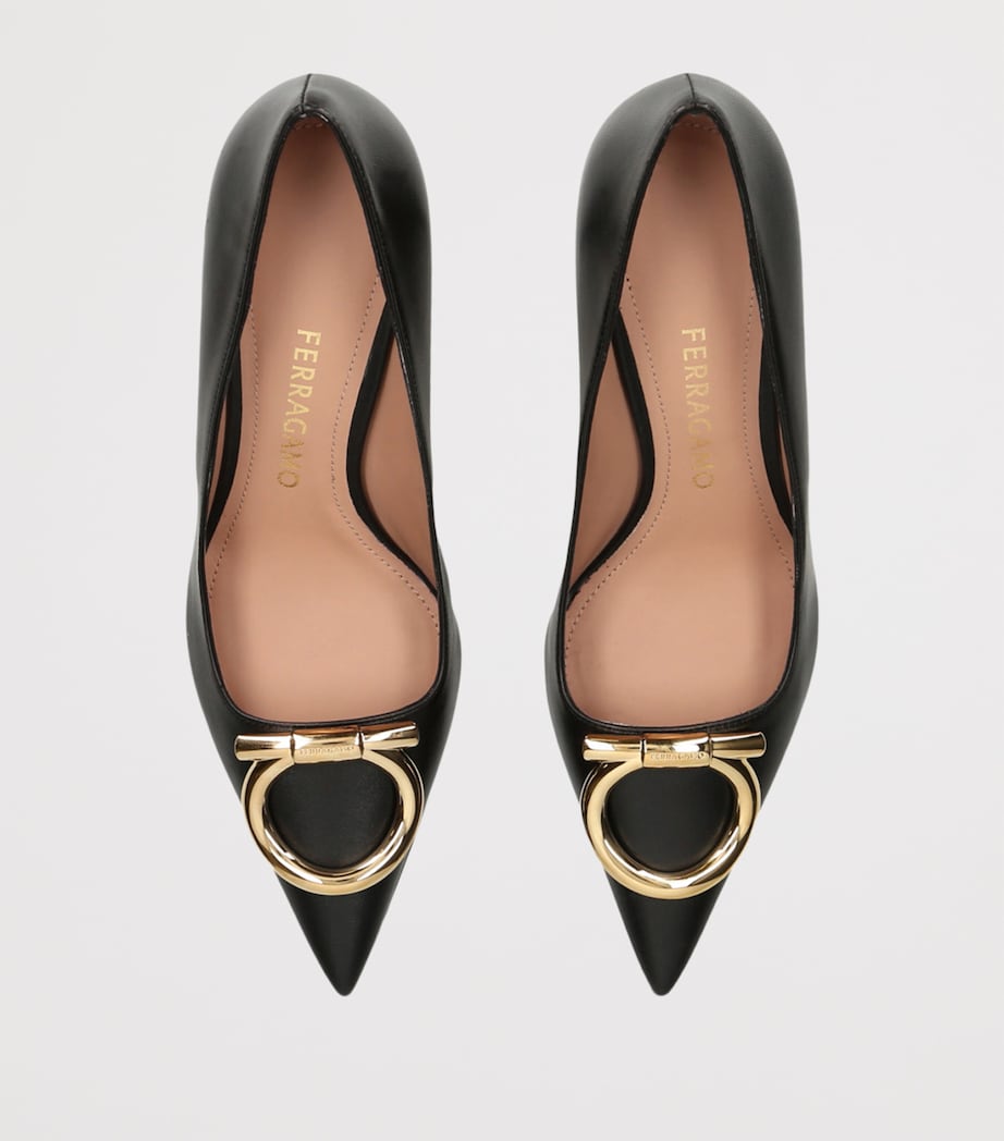 Leather Lara Pumps 70 BLACK Image 4