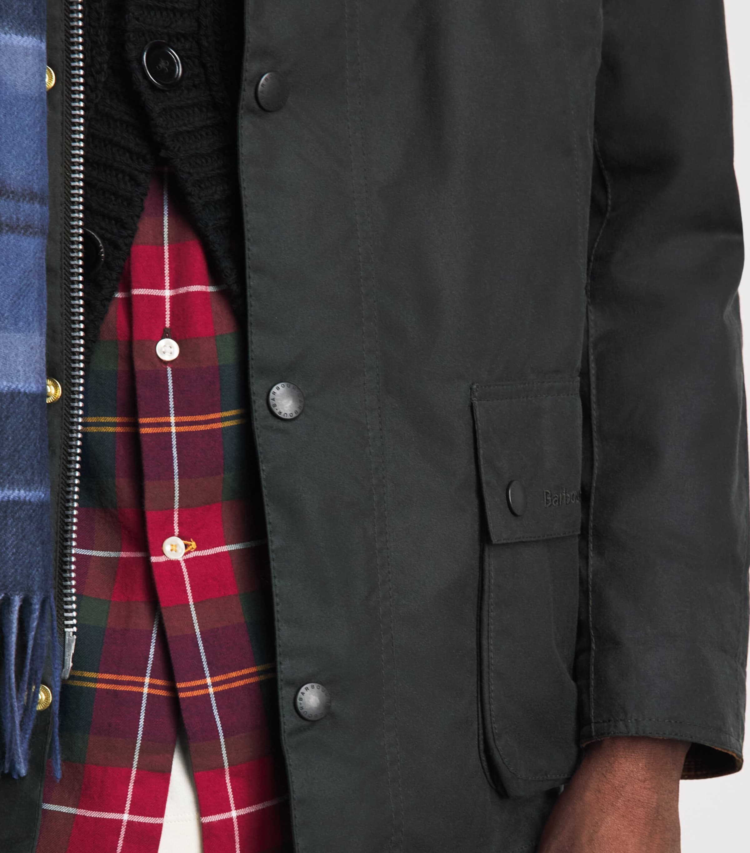 Barbour Mens Waxed Cotton Icons Ashby Sage Image 3