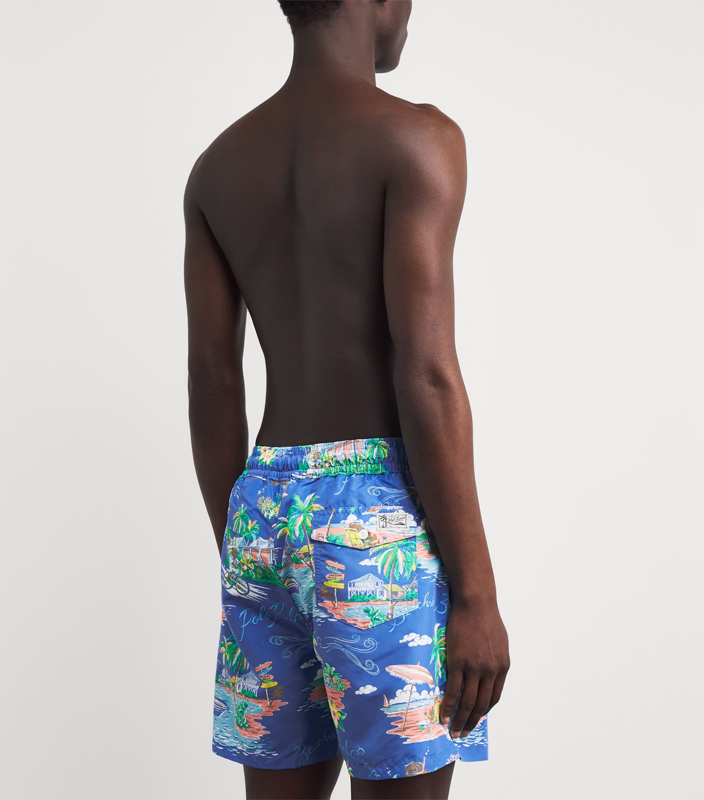Polo Ralph Lauren Mens Printed Traveller Swim Shorts Bahamas Bear Image 4