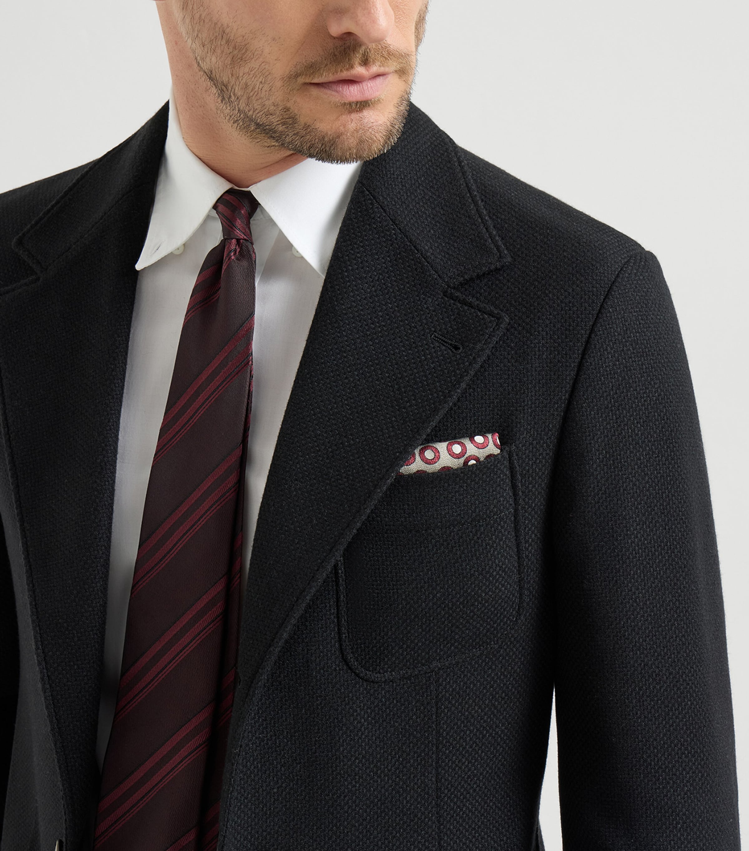 Brunello Cucinelli Silk Polka-Dot Pocket Square Image 2