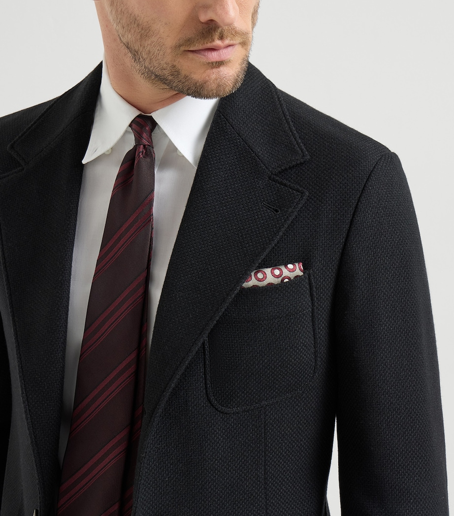 Brunello Cucinelli Silk Polka-Dot Pocket Square Image 2
