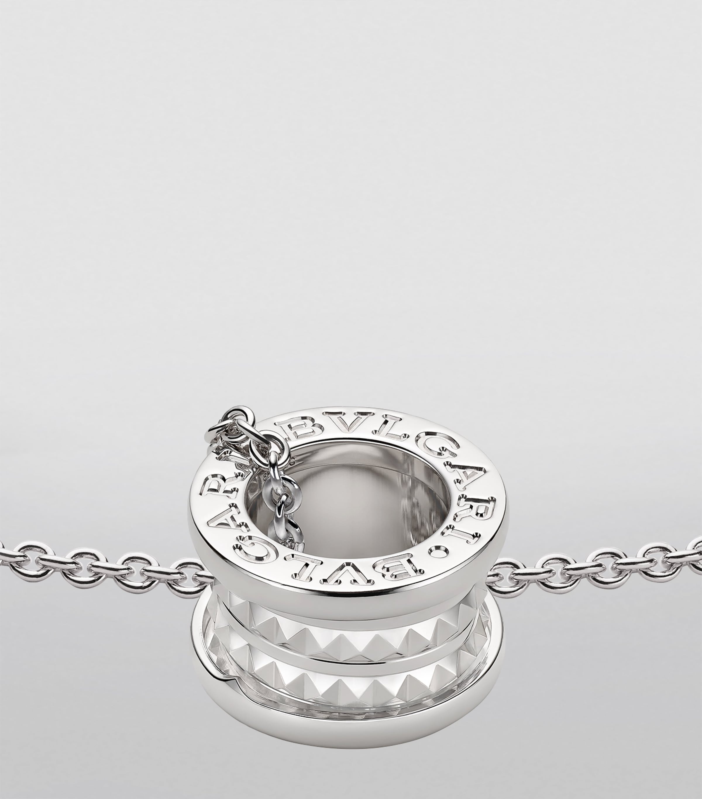BVLGARI シルバー ペンダントネックレス Bvlgari Silver and Steel Save The Children Necklace | Harrods UK