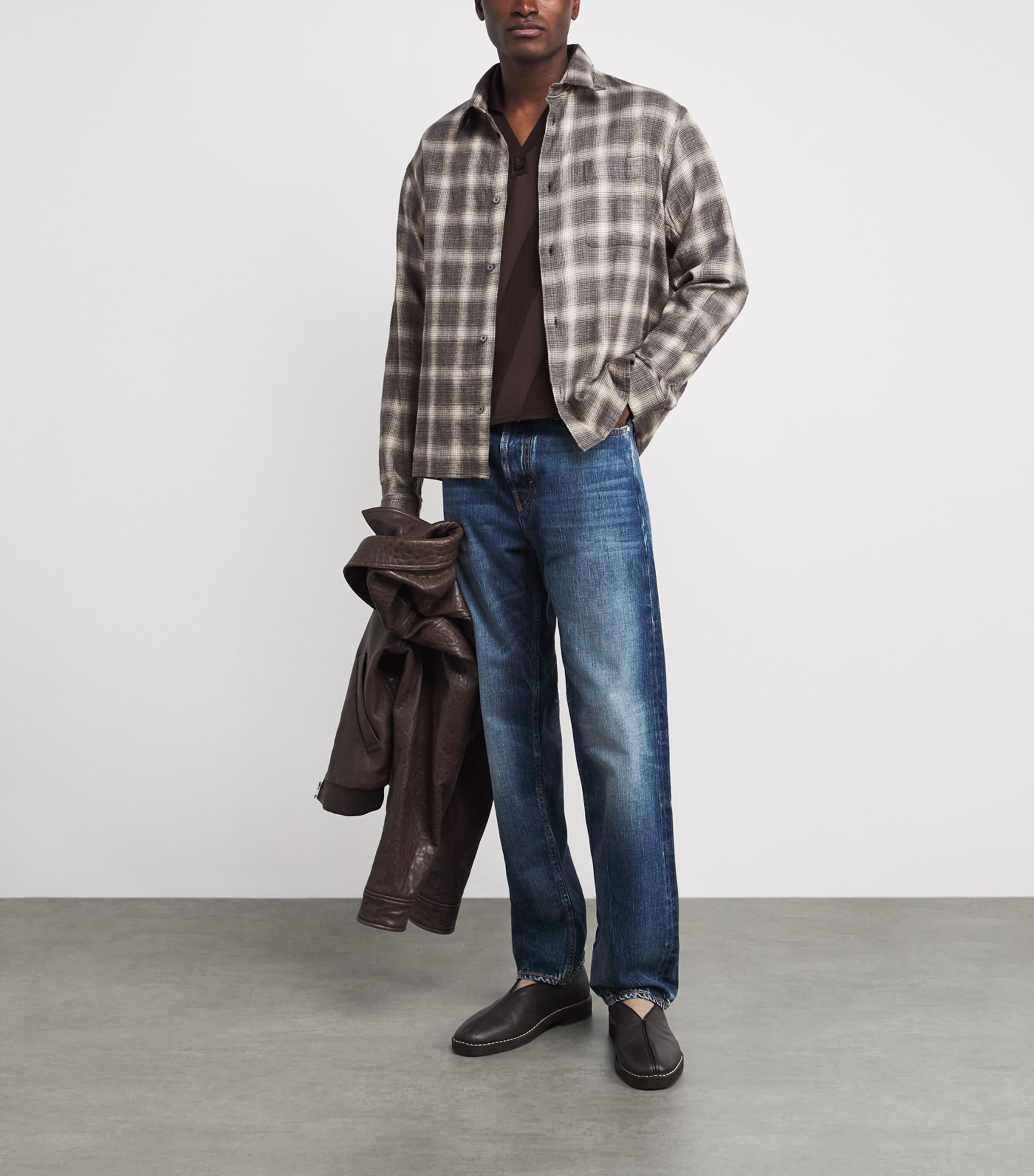 Cotton Check Shirt GRPL Image 2