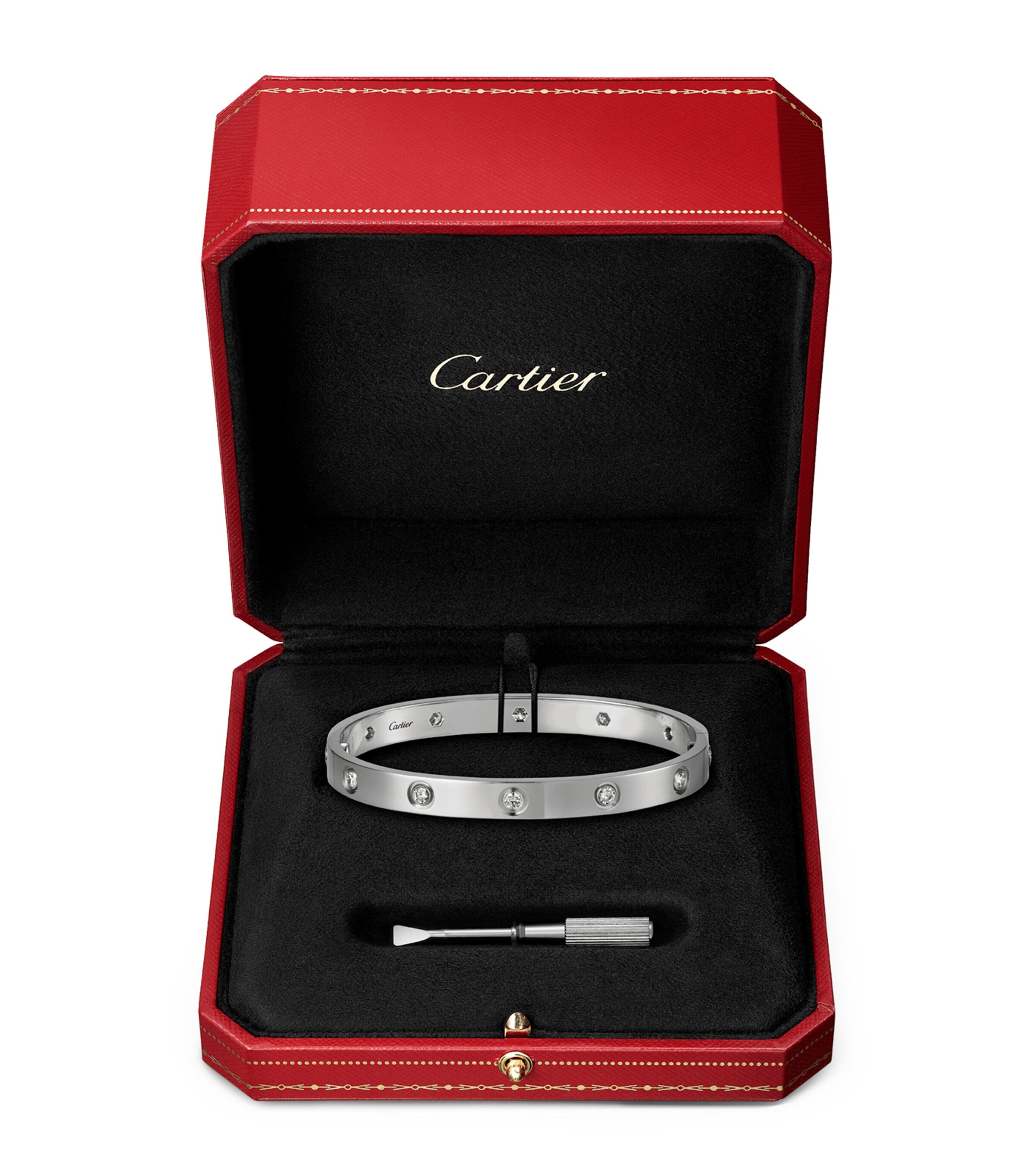 LOVE Classic White Gold 10-Diamond Bracelet WHITE GOLD Image 12