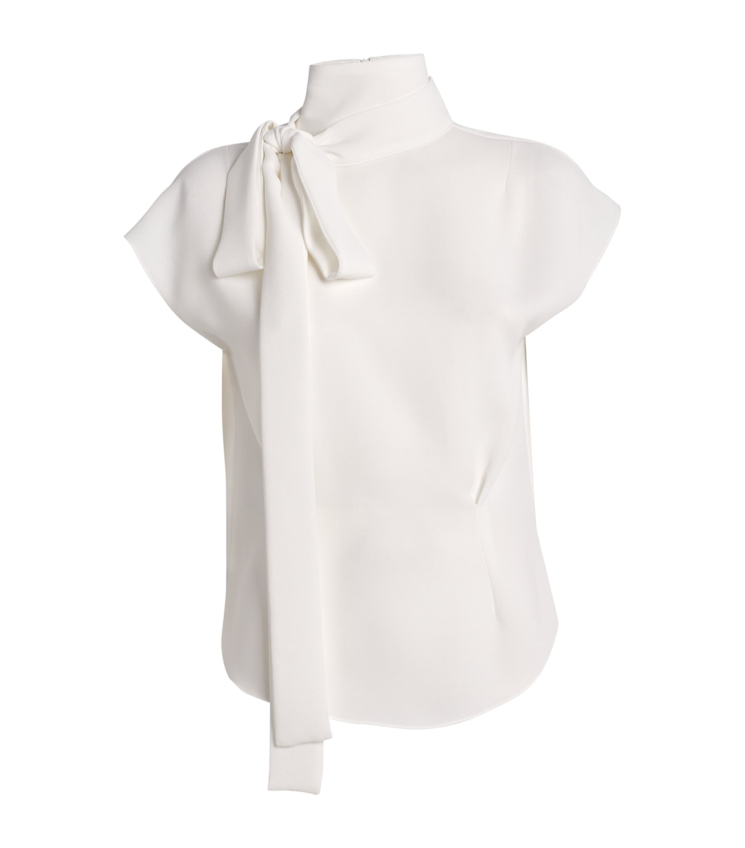 Edeline Lee Tie Neck Blouse In Ivory