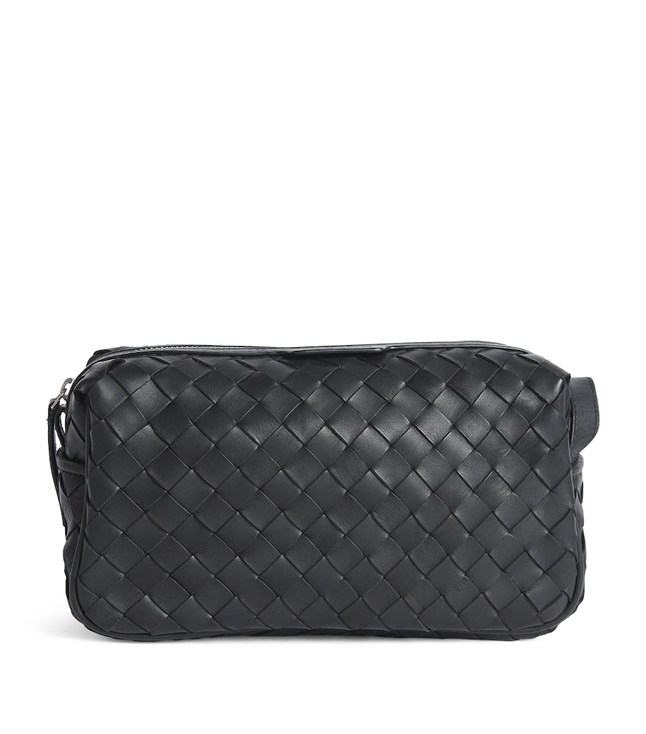 Officine Creative Woven Leather Armour 014 Wash Bag Nero Image 1
