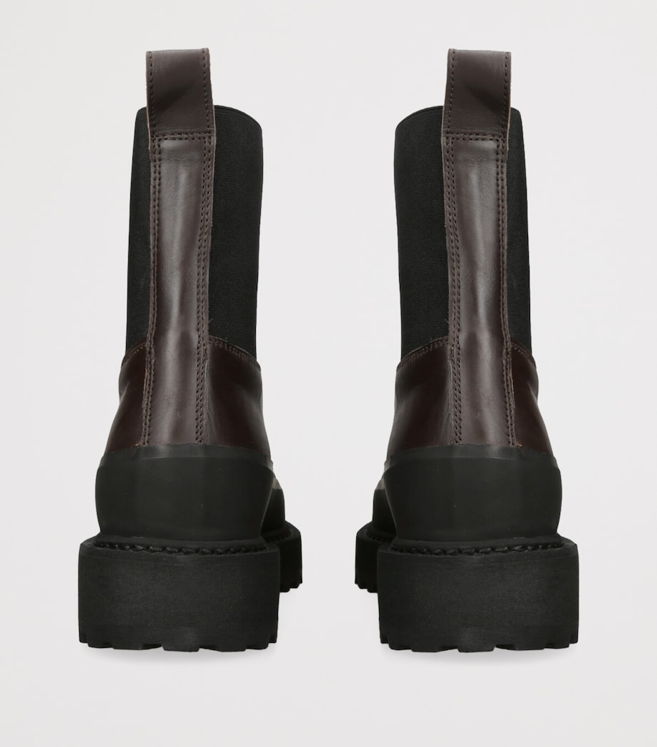Leather Dolomite Chelsea Boots 25 DARK BROWN Image 2