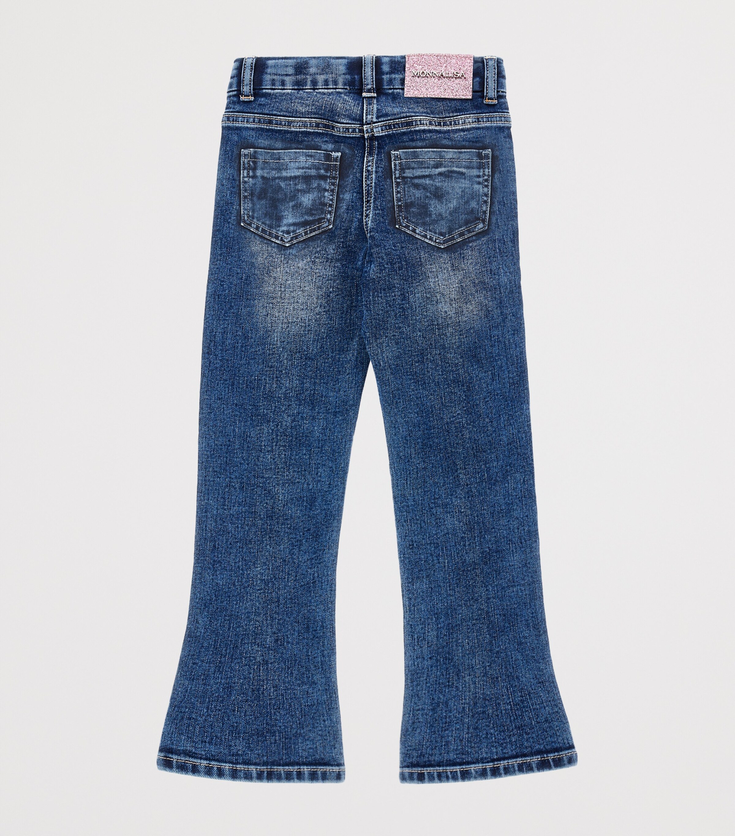 Embellished-Detail Flared Jeans (2-12 Years) BLU STONE DENIM Image 2