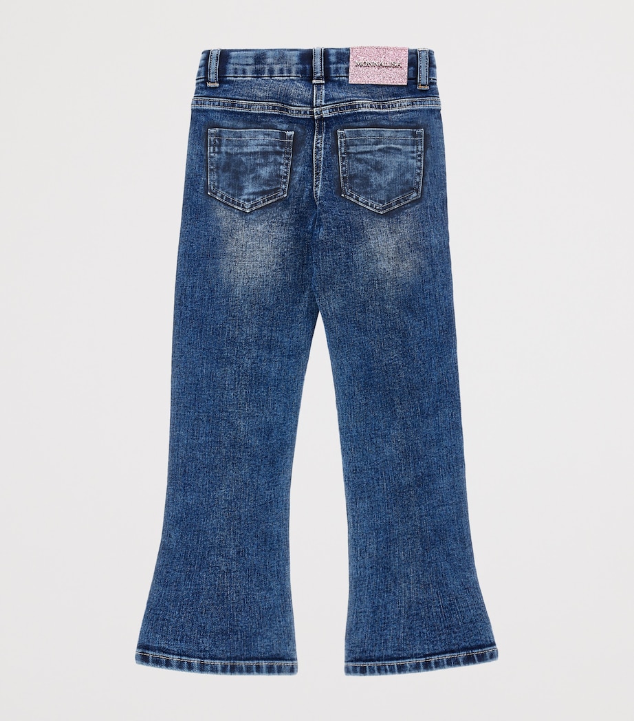 Embellished-Detail Flared Jeans (2-12 Years) BLU STONE DENIM Image 2