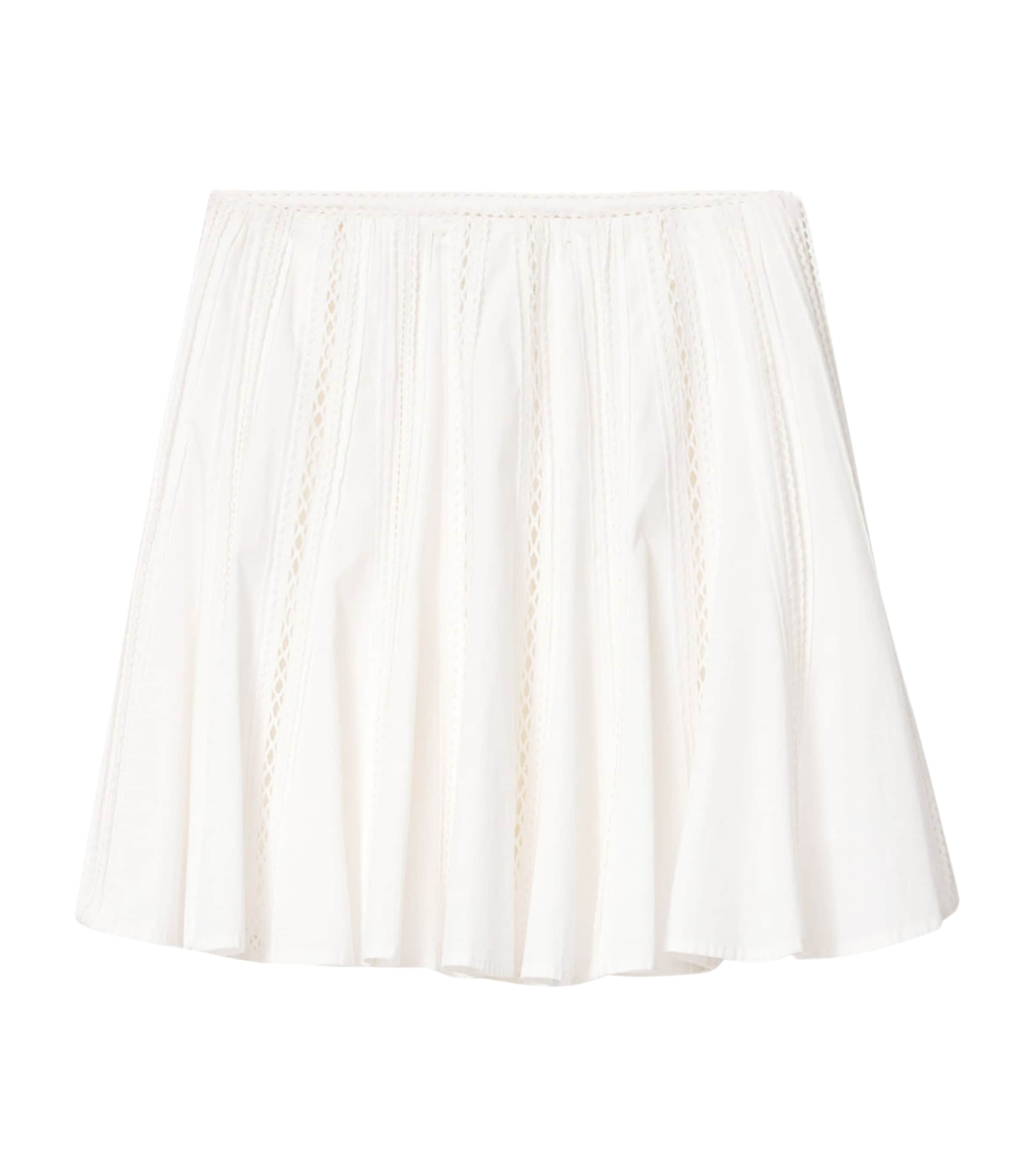 AllSaints Womens Organic Cotton Frances Mini Skirt Optic White Image 1