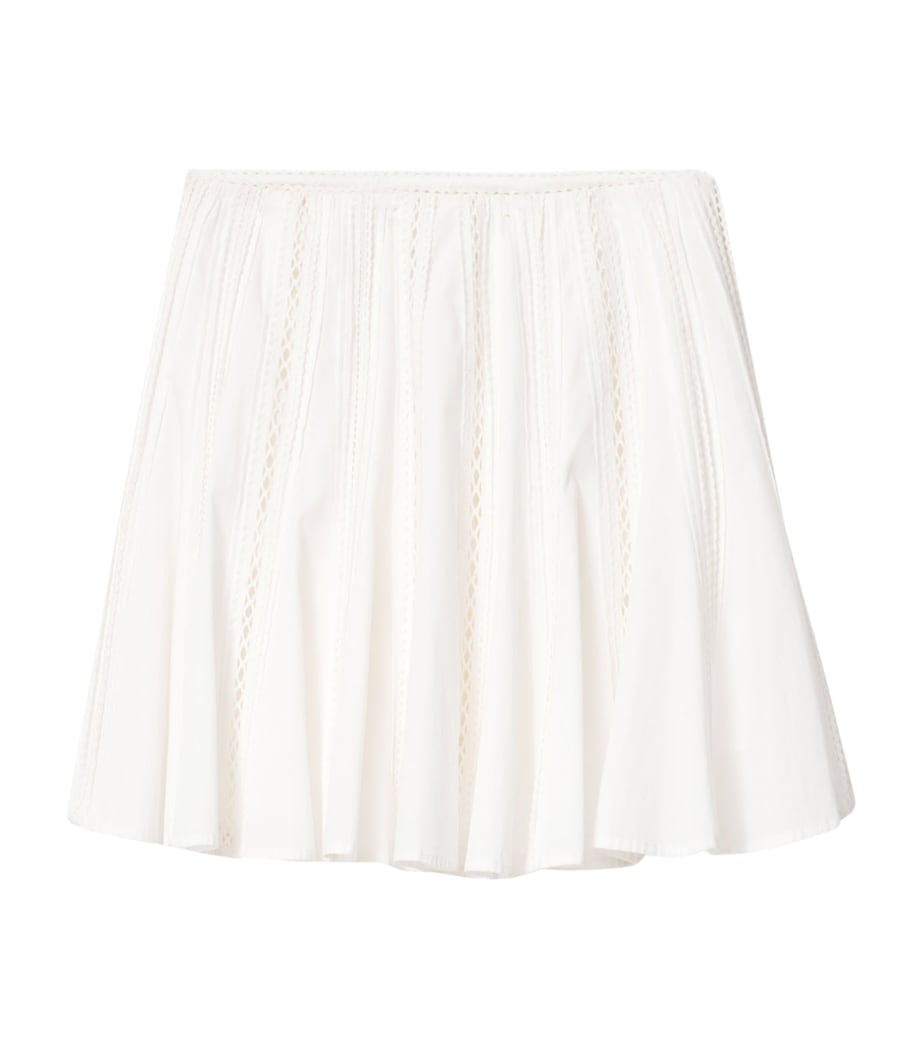 AllSaints Womens Organic Cotton Frances Mini Skirt Optic White Image 1