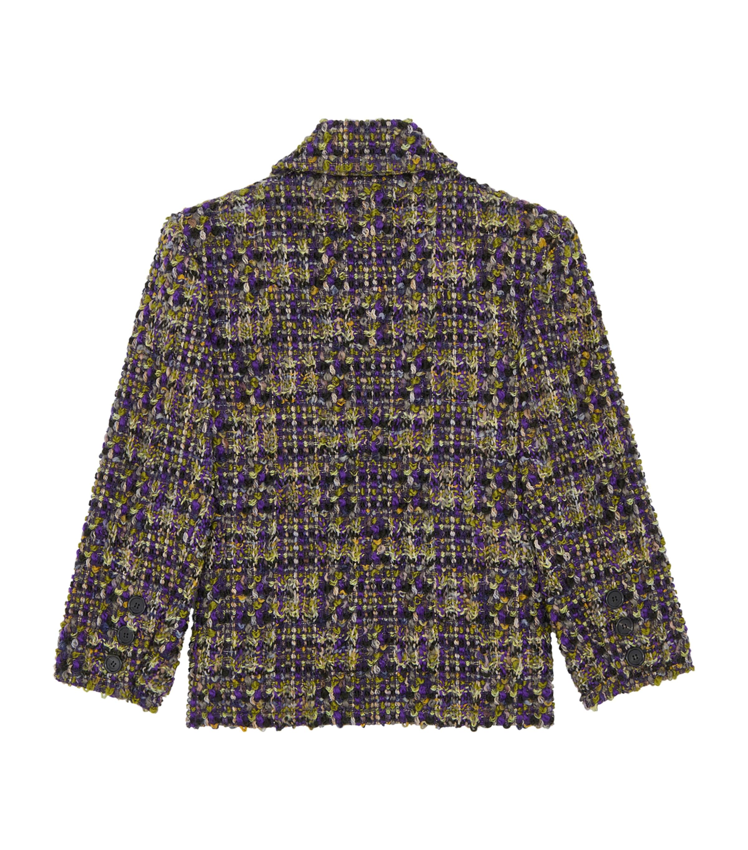 Saint Laurent Womens Tweed Single-Breasted Blazer Image 2