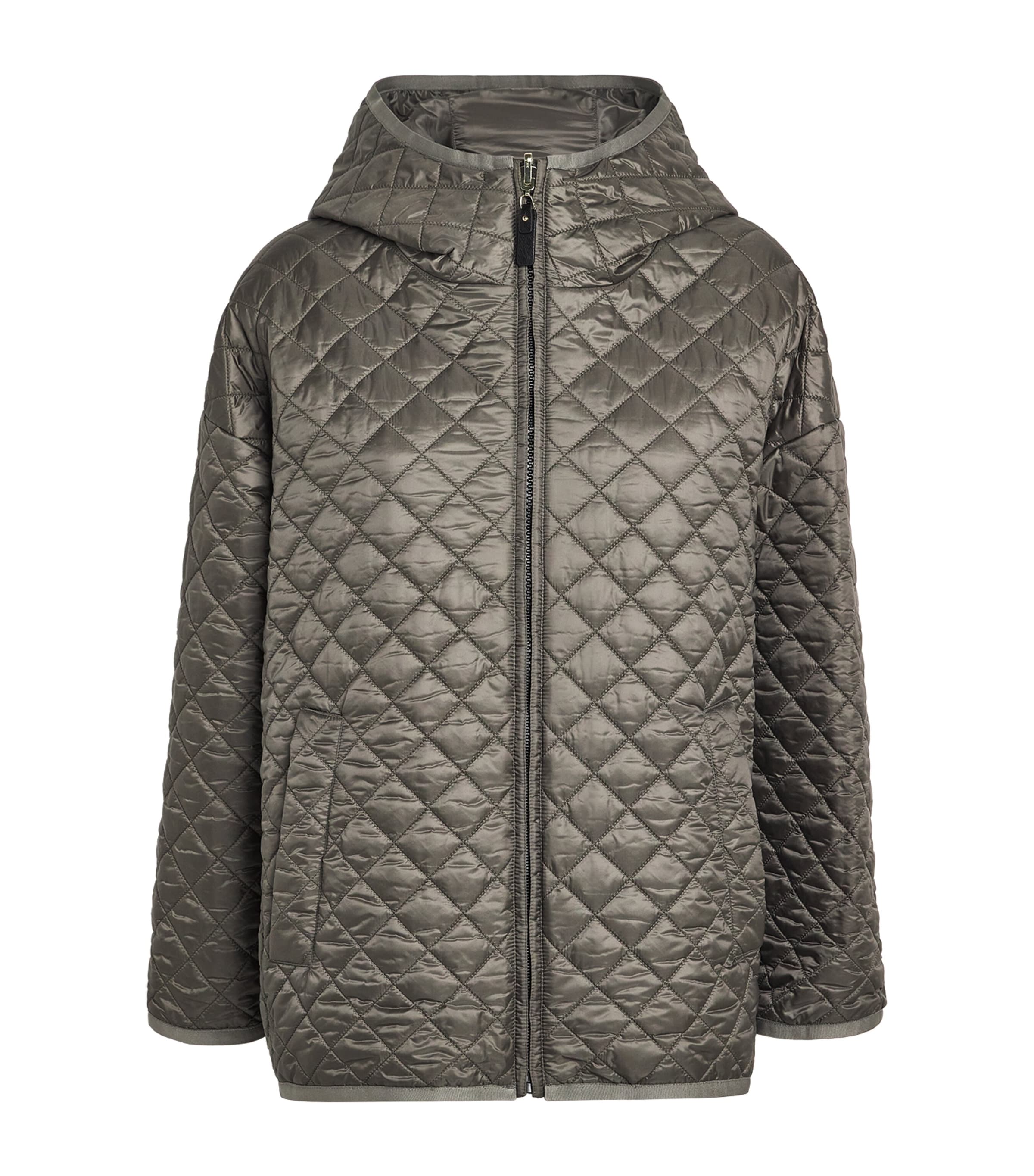 Max Mara Long-sleeved Double-sided Jacket In Grey