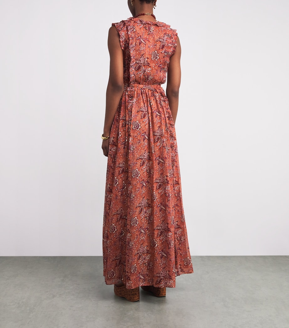 Silk-Blend Aida Maxi Dress OLEANDER Image 3