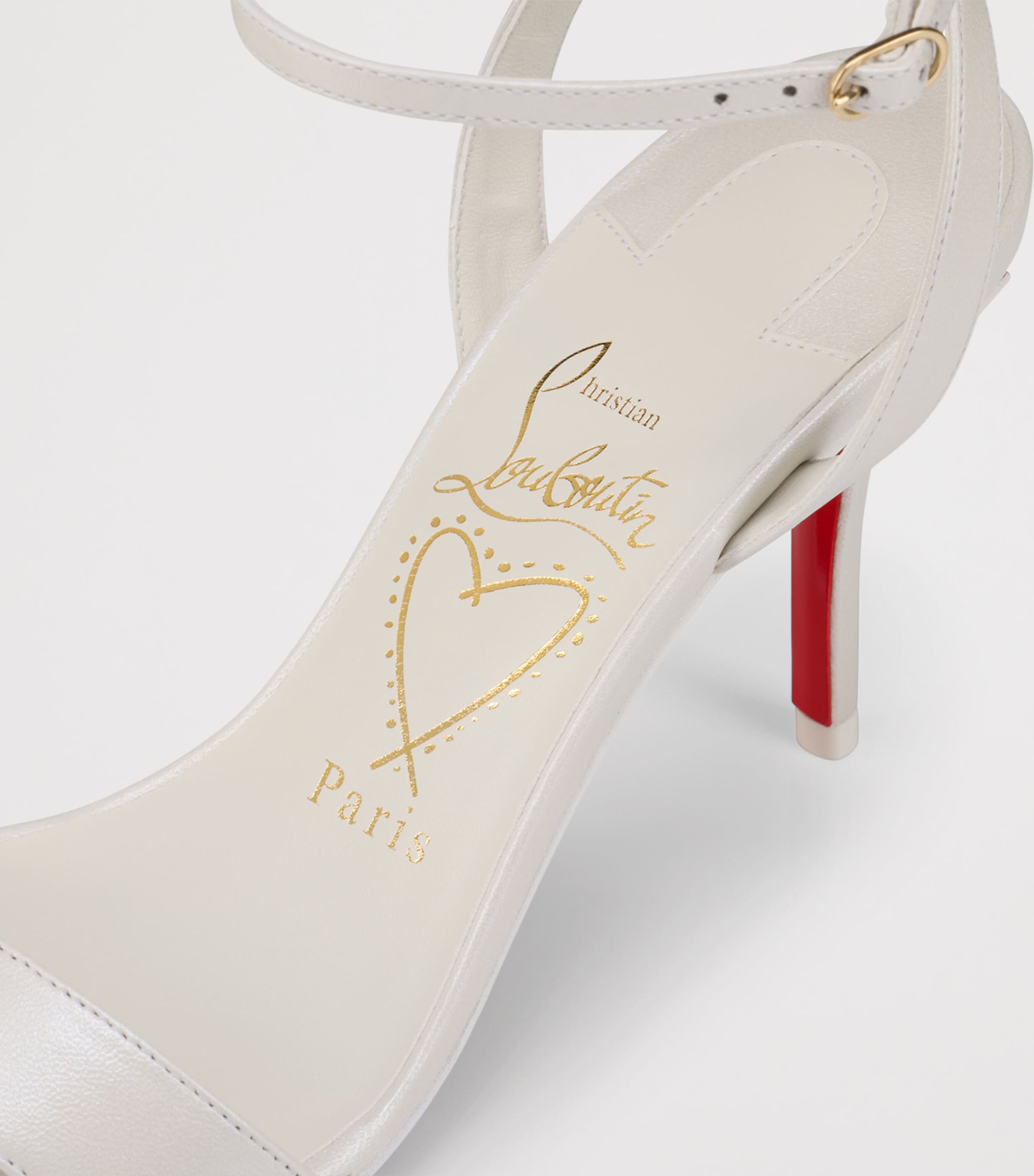 Christian Louboutin White Miss Z Leather Sandals 80 | Harrods US Christian Louboutin White Miss Z Leather Sandals 80 | Harrods US